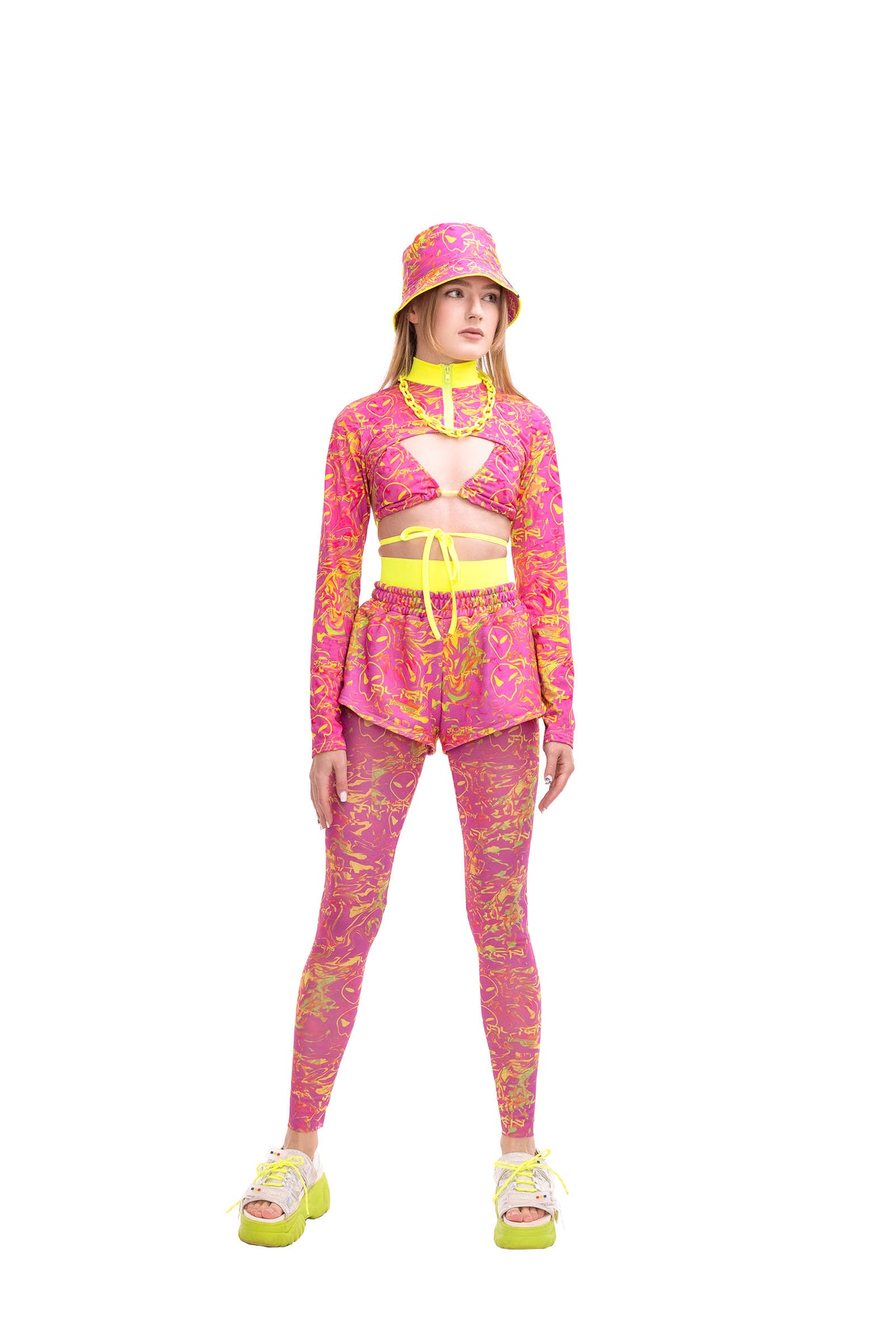 Pink Alien Bucket hat
