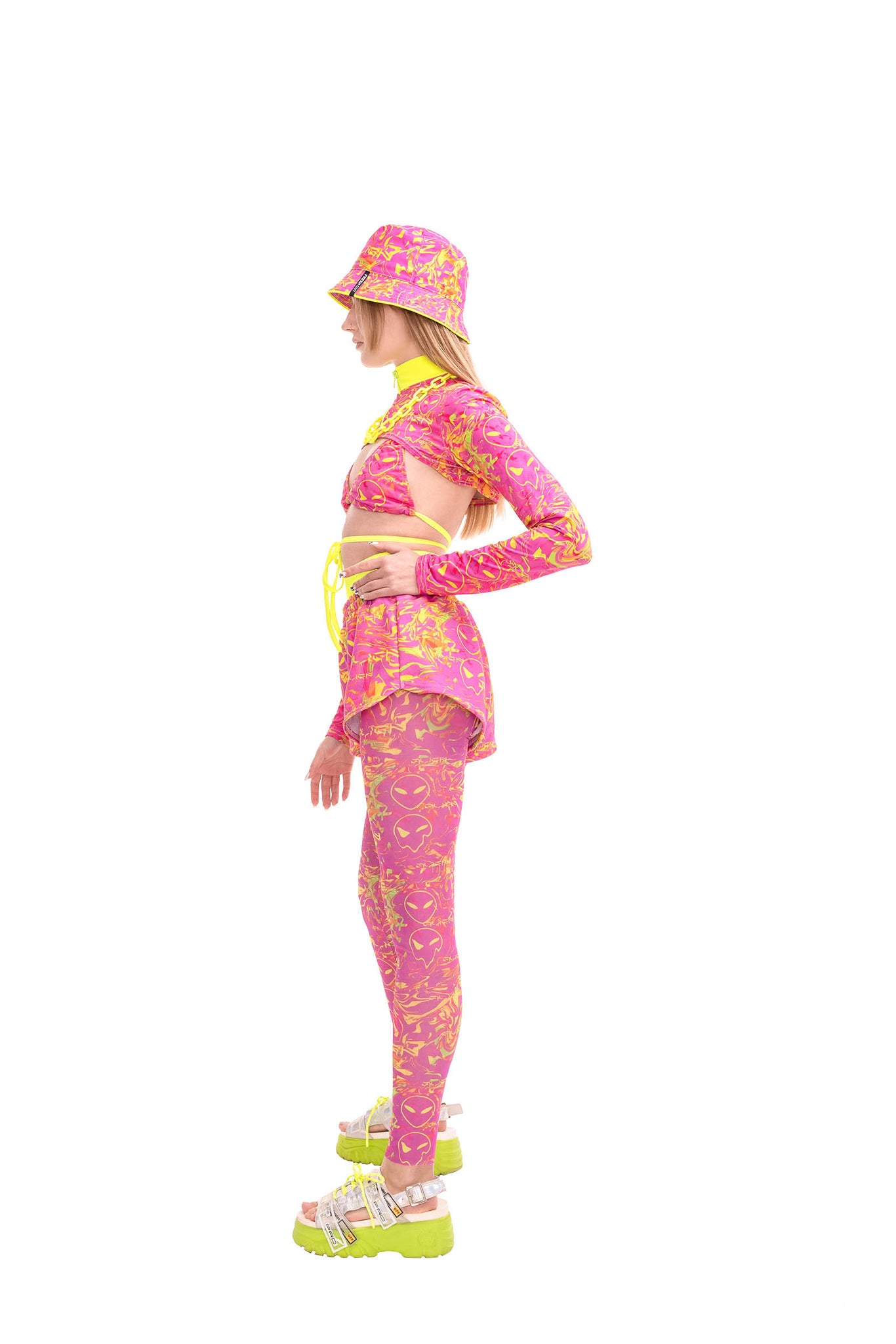 Pink Alien Bucket hat