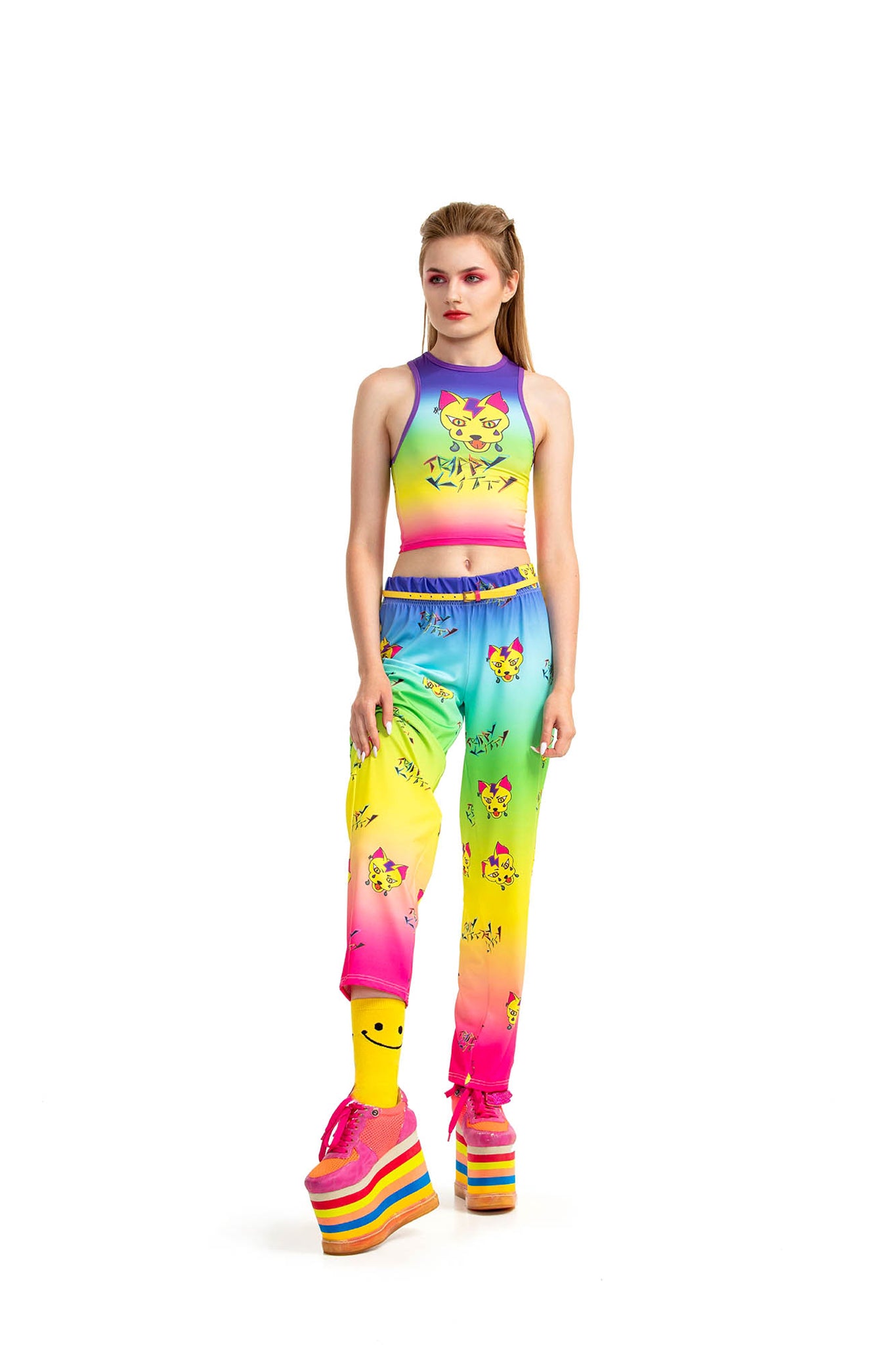 Trippy Kitty - cropped top