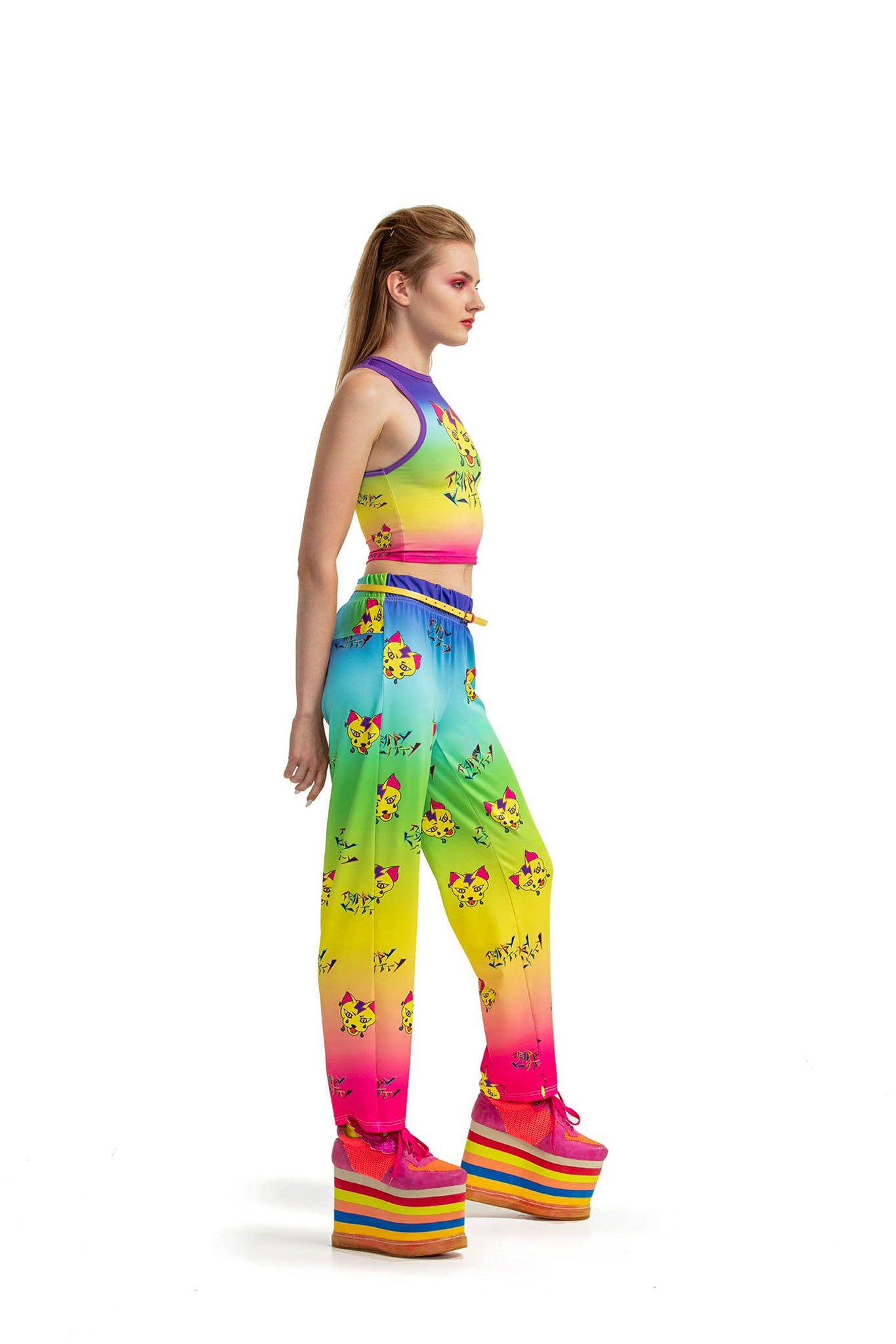 Trippy Kitty - cropped top