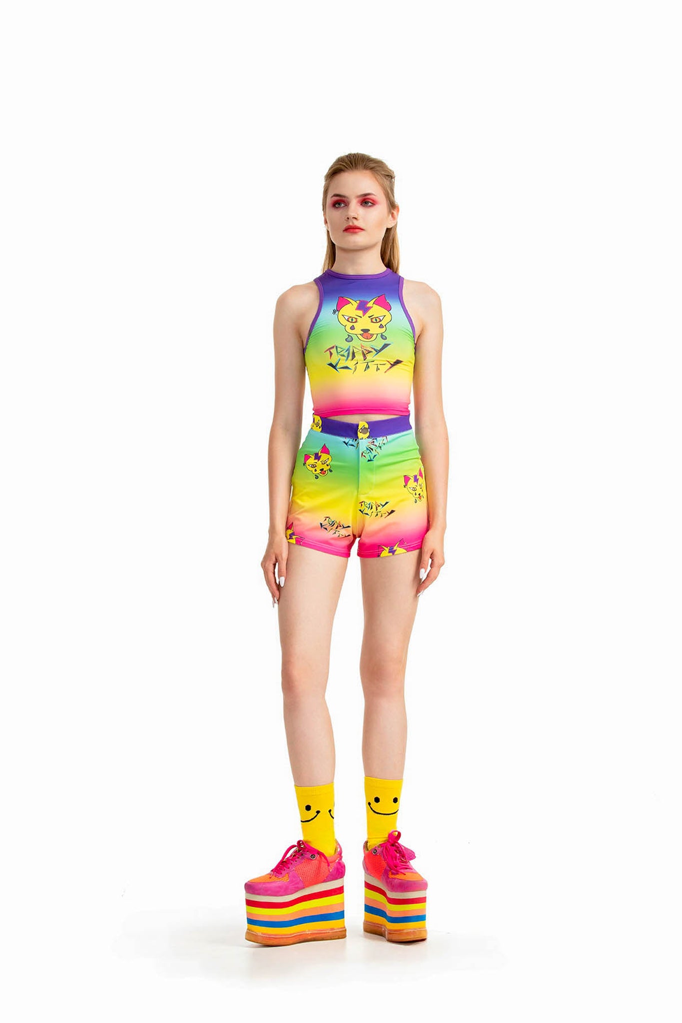Trippy Kitty - cropped top