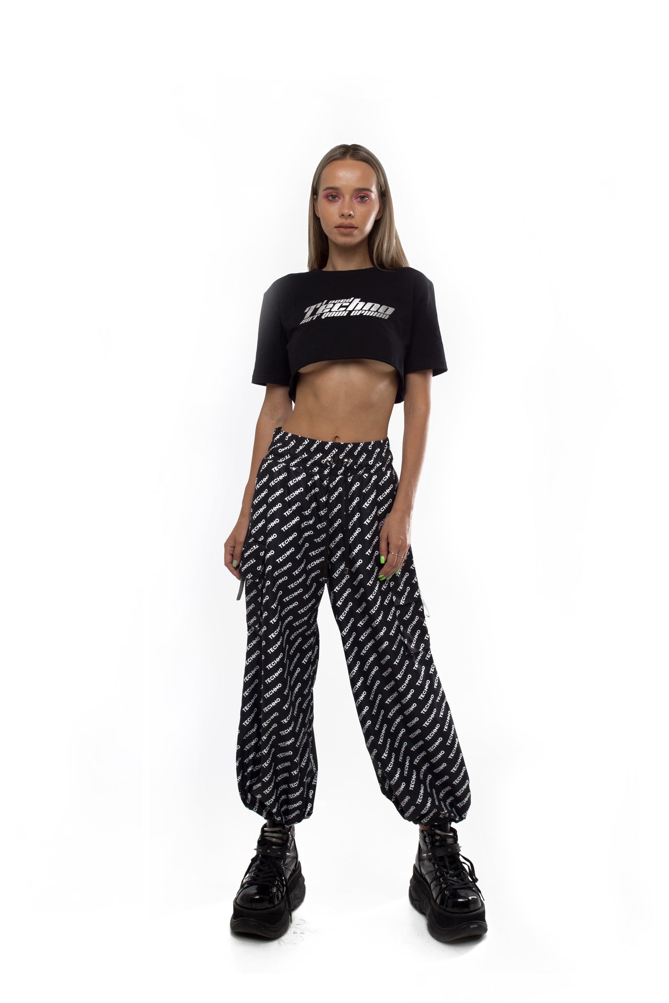 Need For Techno Reflective Cropped Top