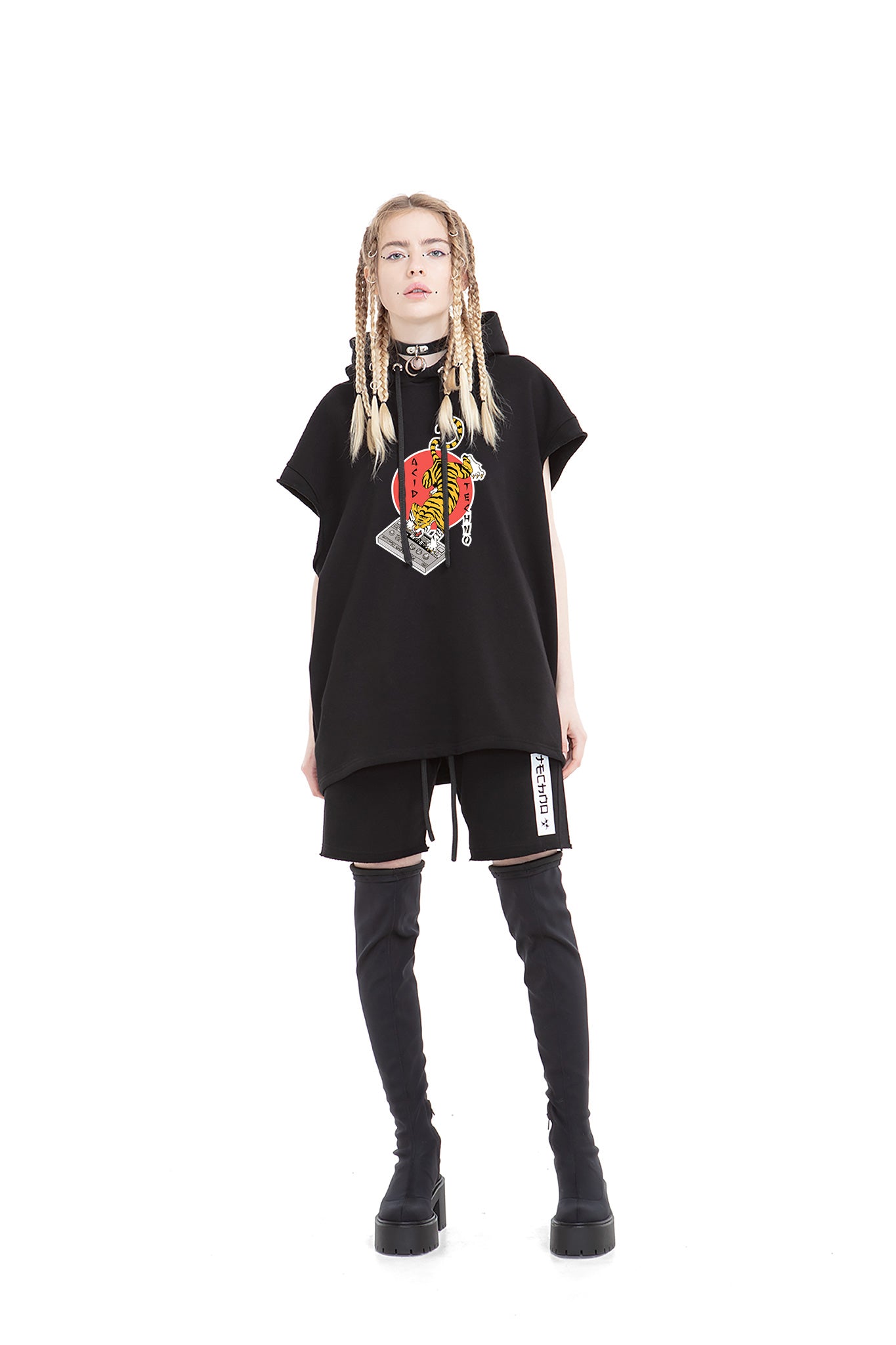 Acid Tiger Unisex Hooded Vest