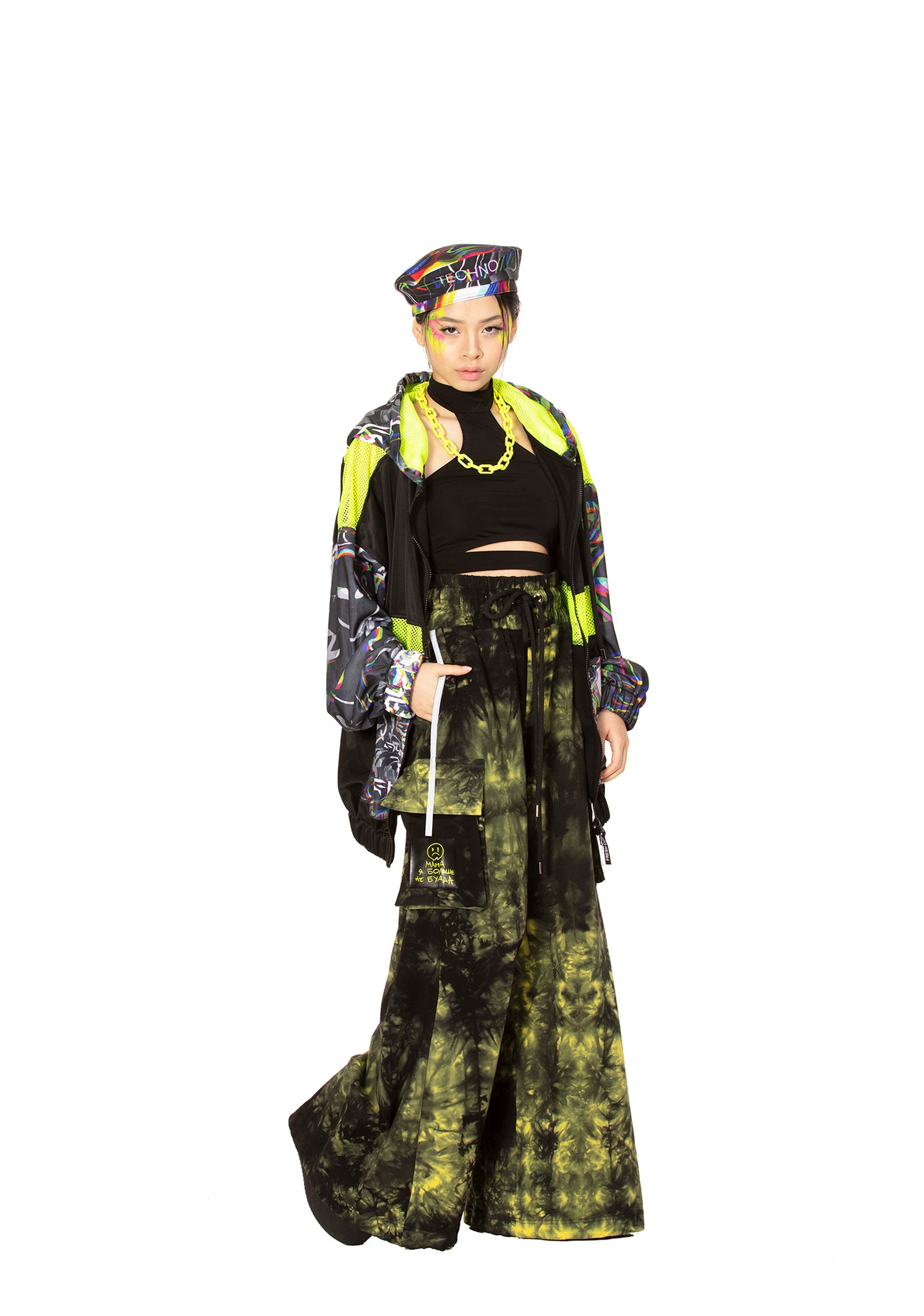 Tie Dye Green Palazzo Trousers