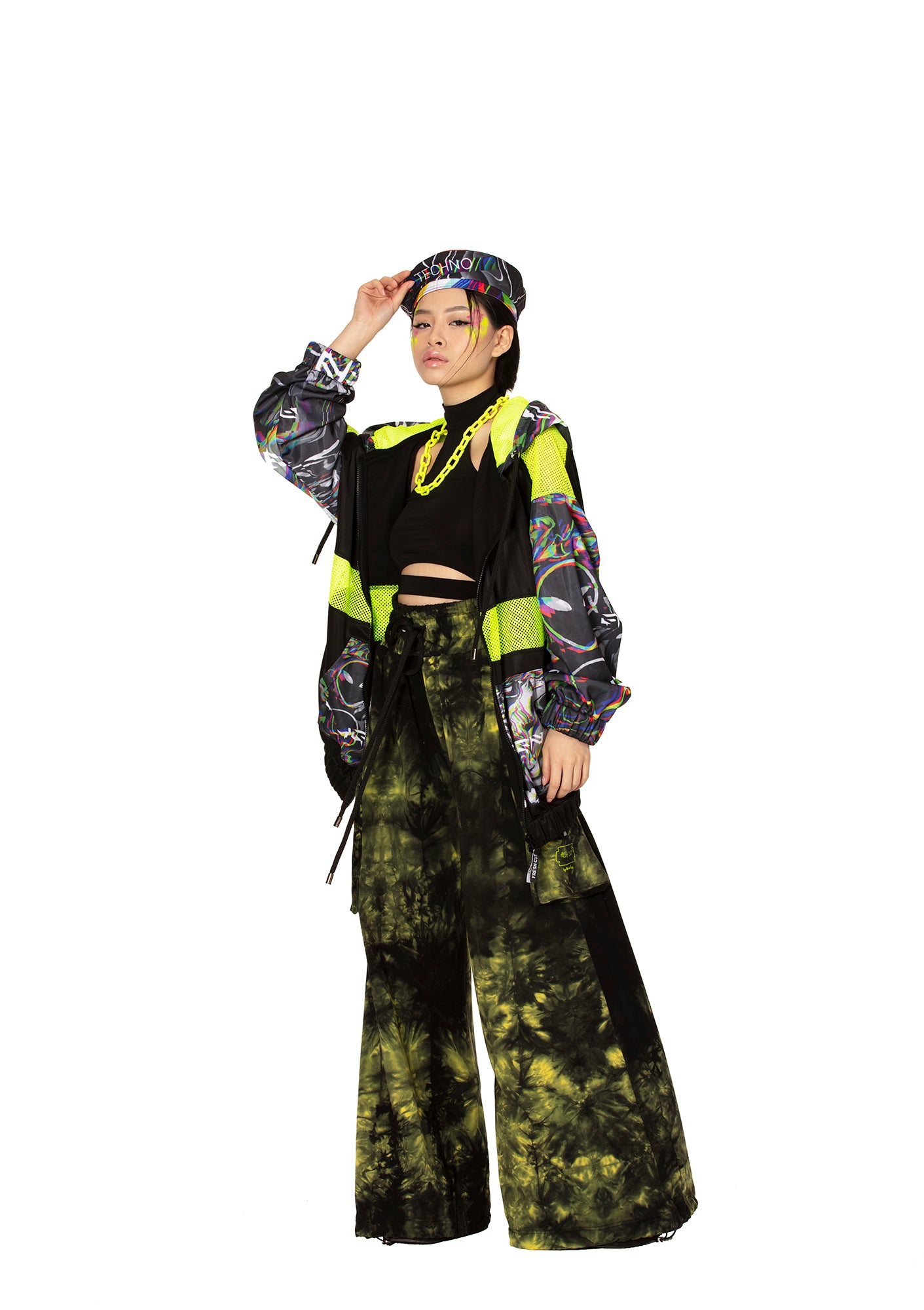 Tie Dye Green Palazzo Trousers
