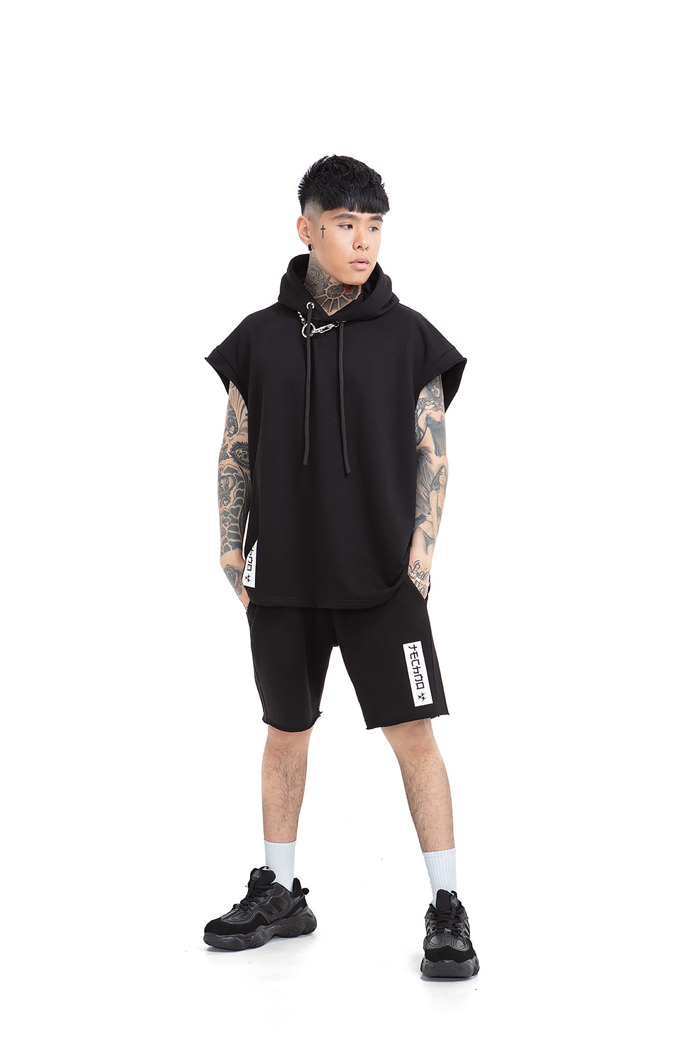 Techno Relaxed Unisex Hooded Vest