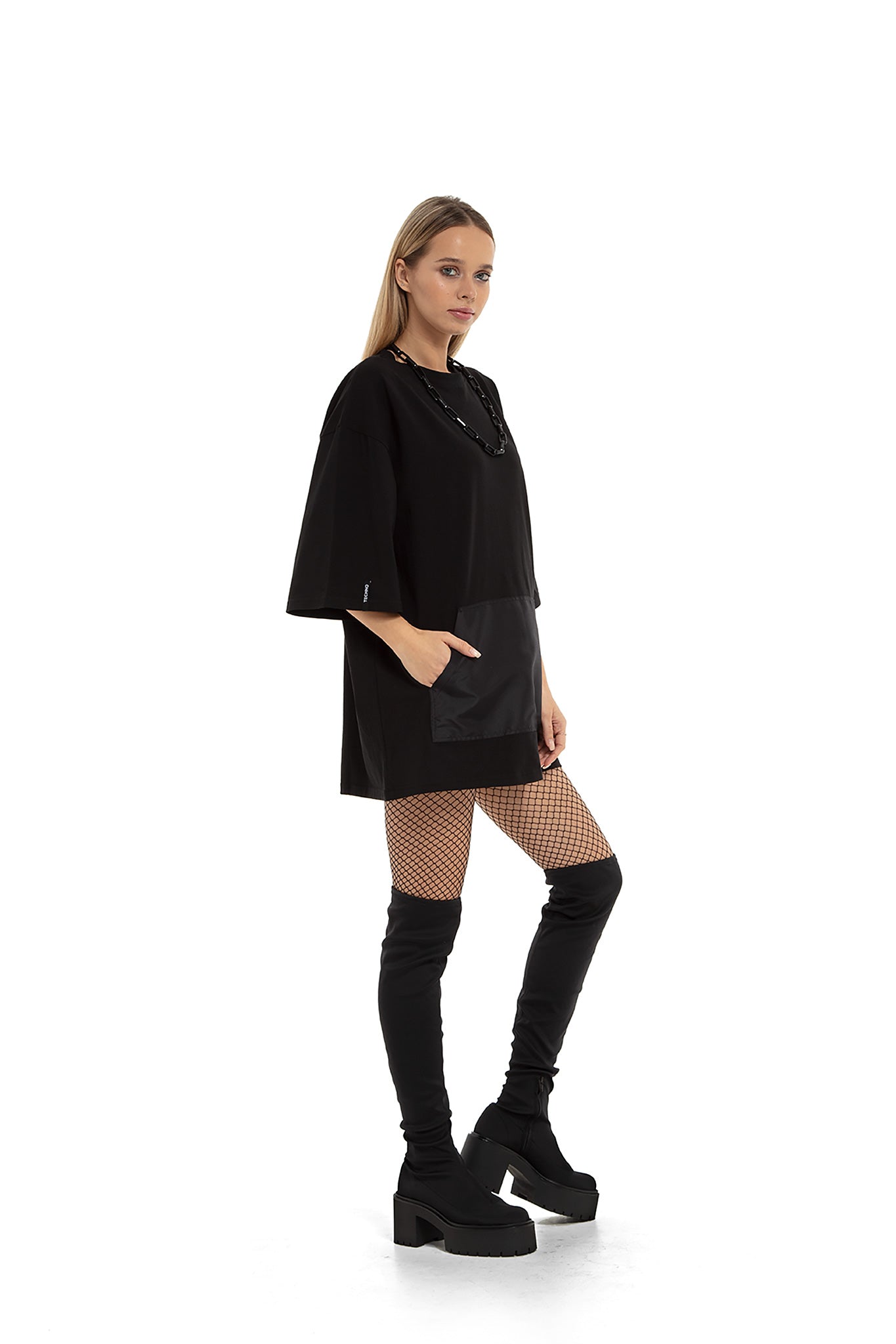 Long sleeve Oversized T-shirt with pocket