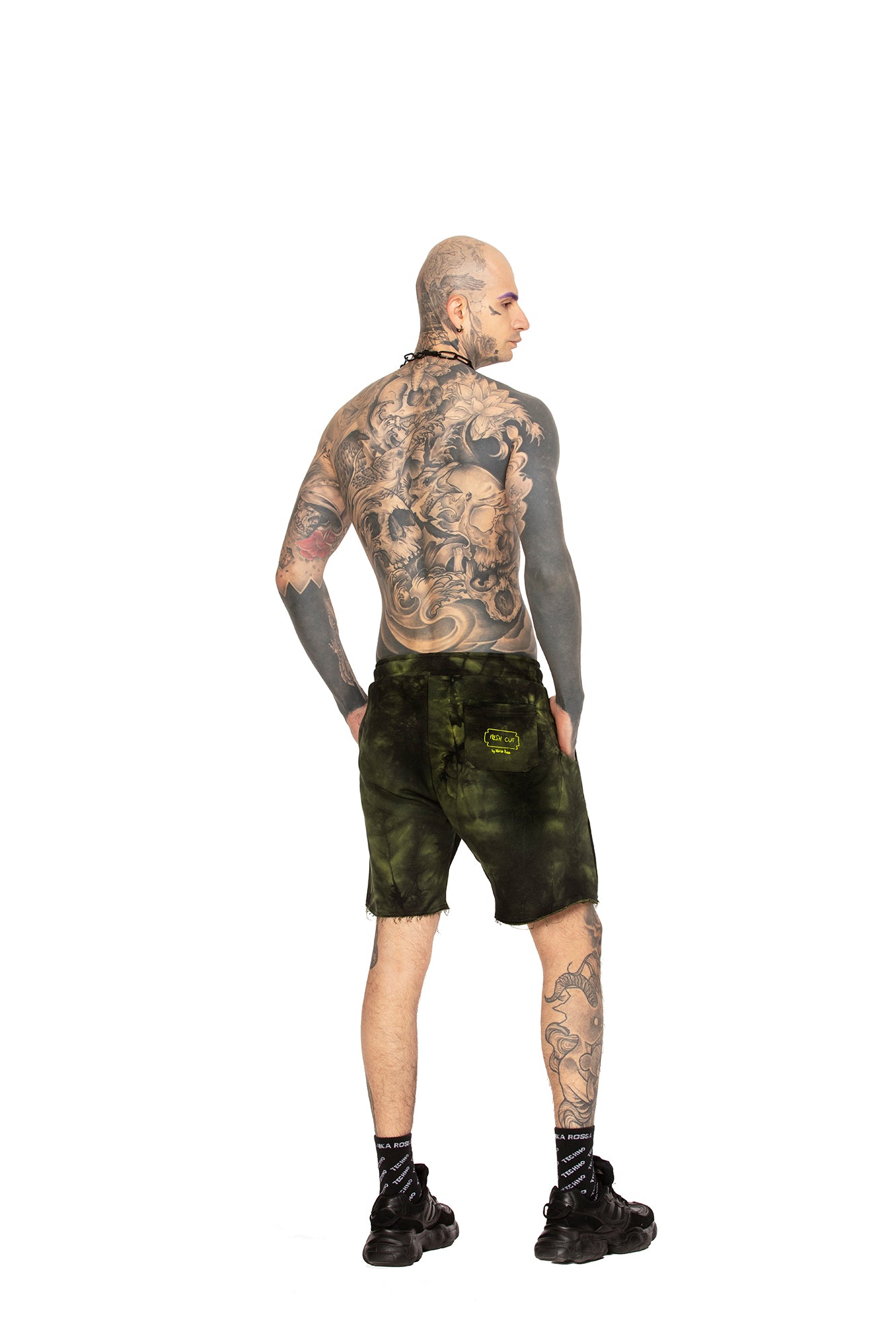 Tie Dye Green Relaxed Unisex shorts