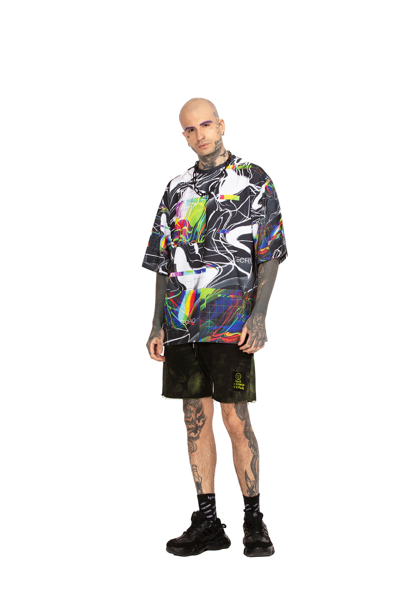 Tie Dye Green Relaxed Unisex shorts