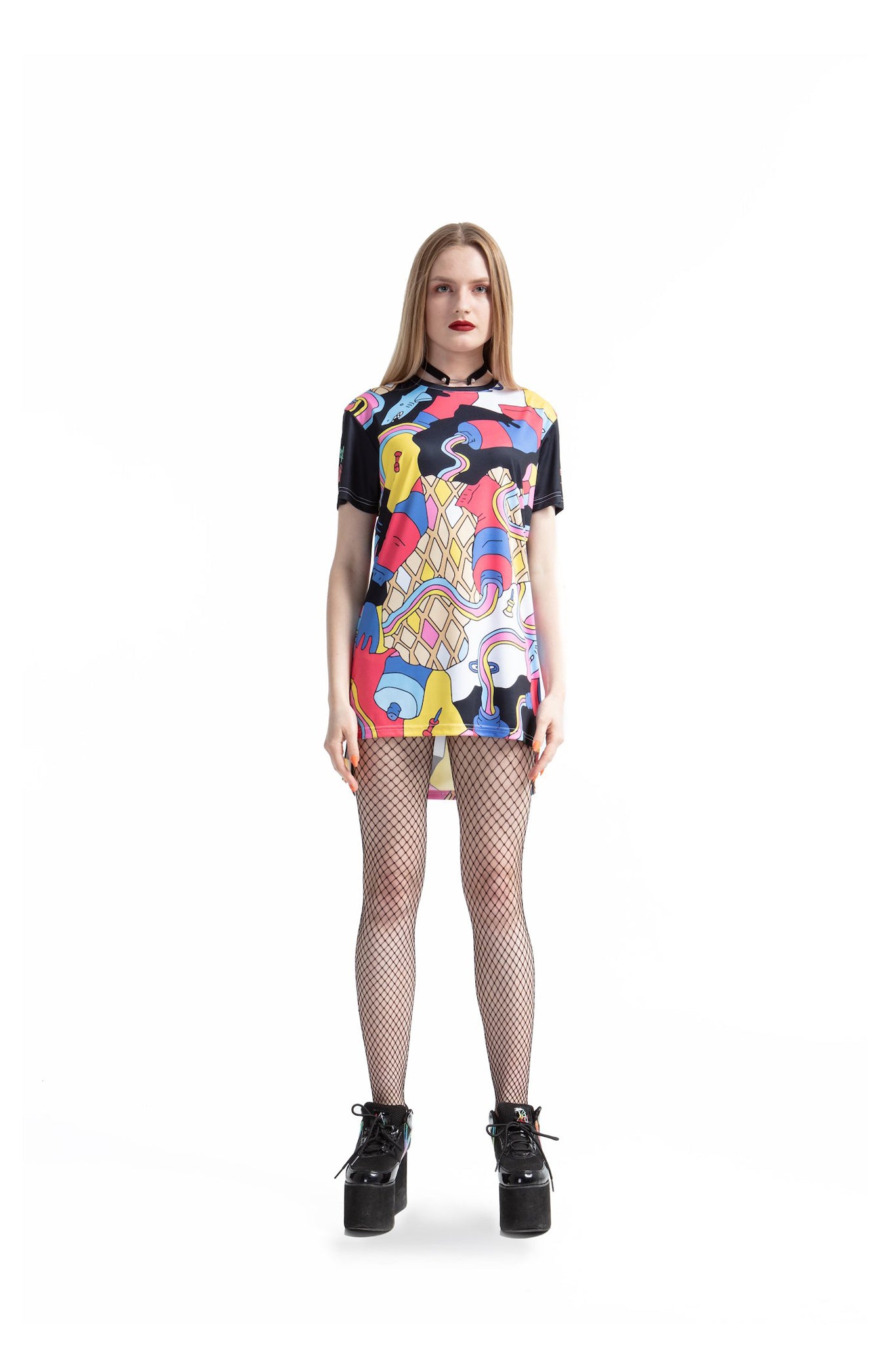 Full of paint - regular fit T-shirt with side cuts