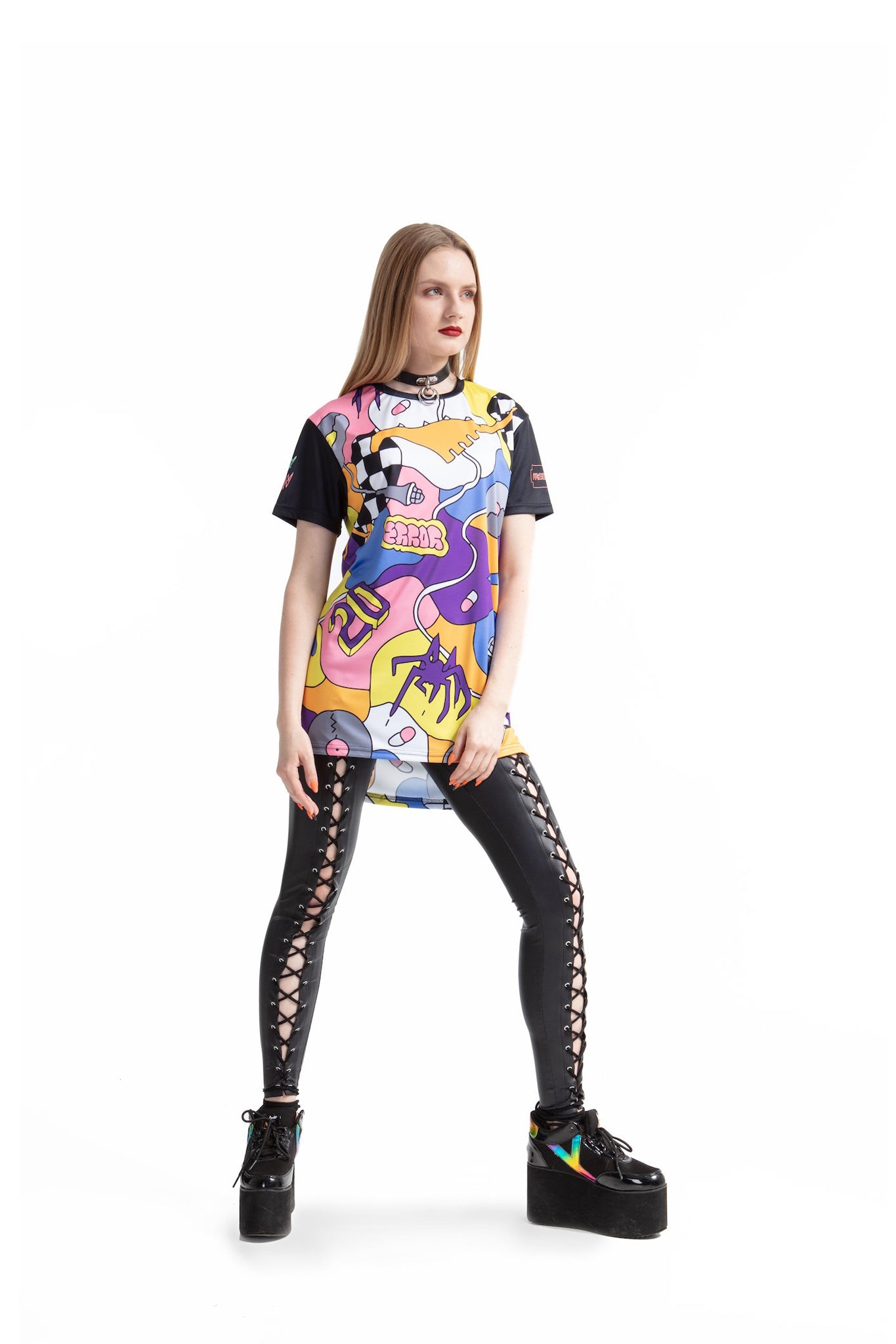 Raid the radio - regular fit T-shirt with side cuts