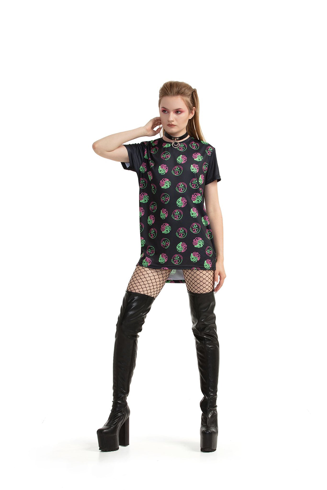 Acid Kittens - regular fit T-shirt with side cuts