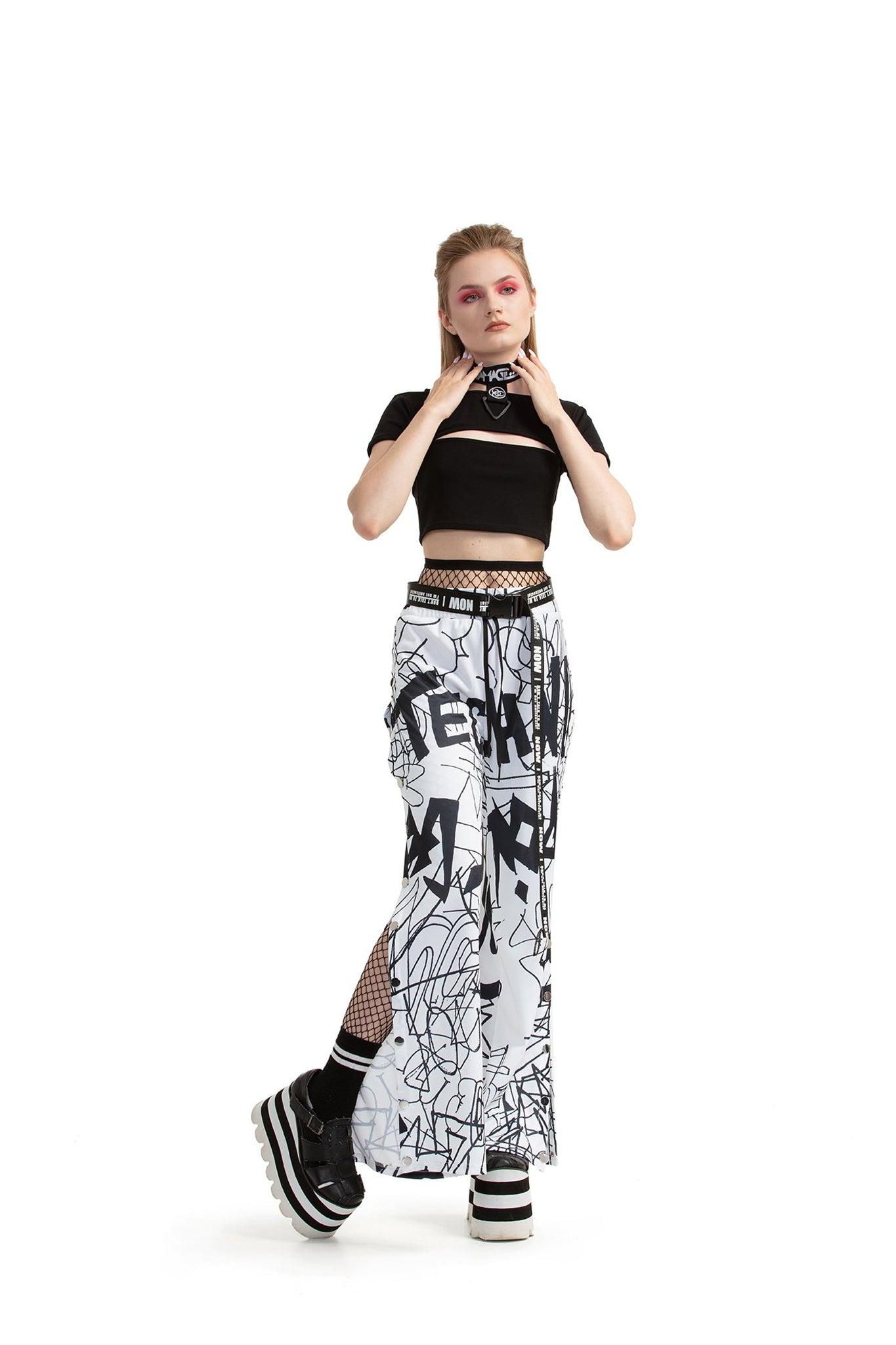Graffiti - Side-snapped trousers