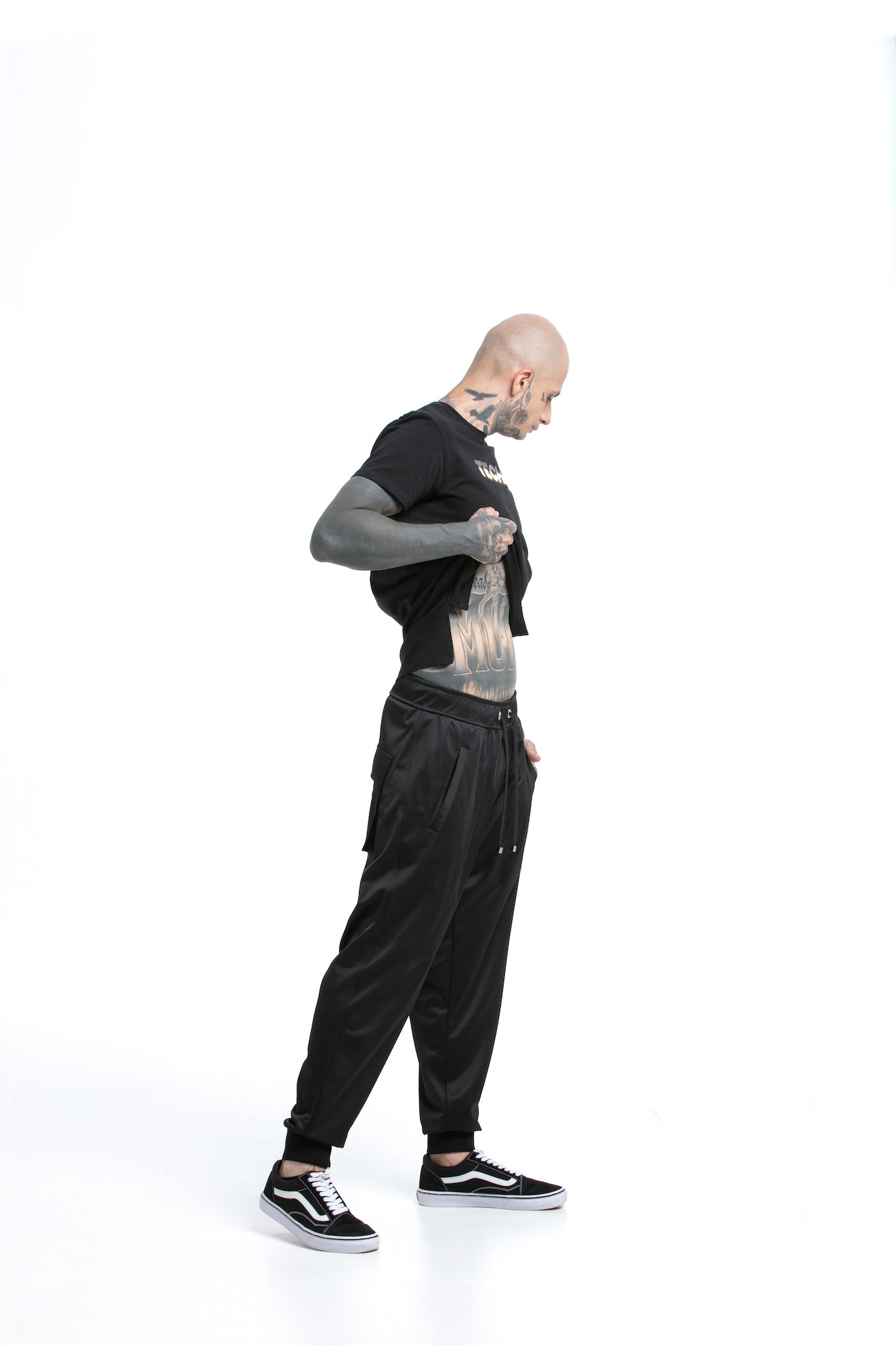 Reflective Techno - regular fit T-shirt with side cuts