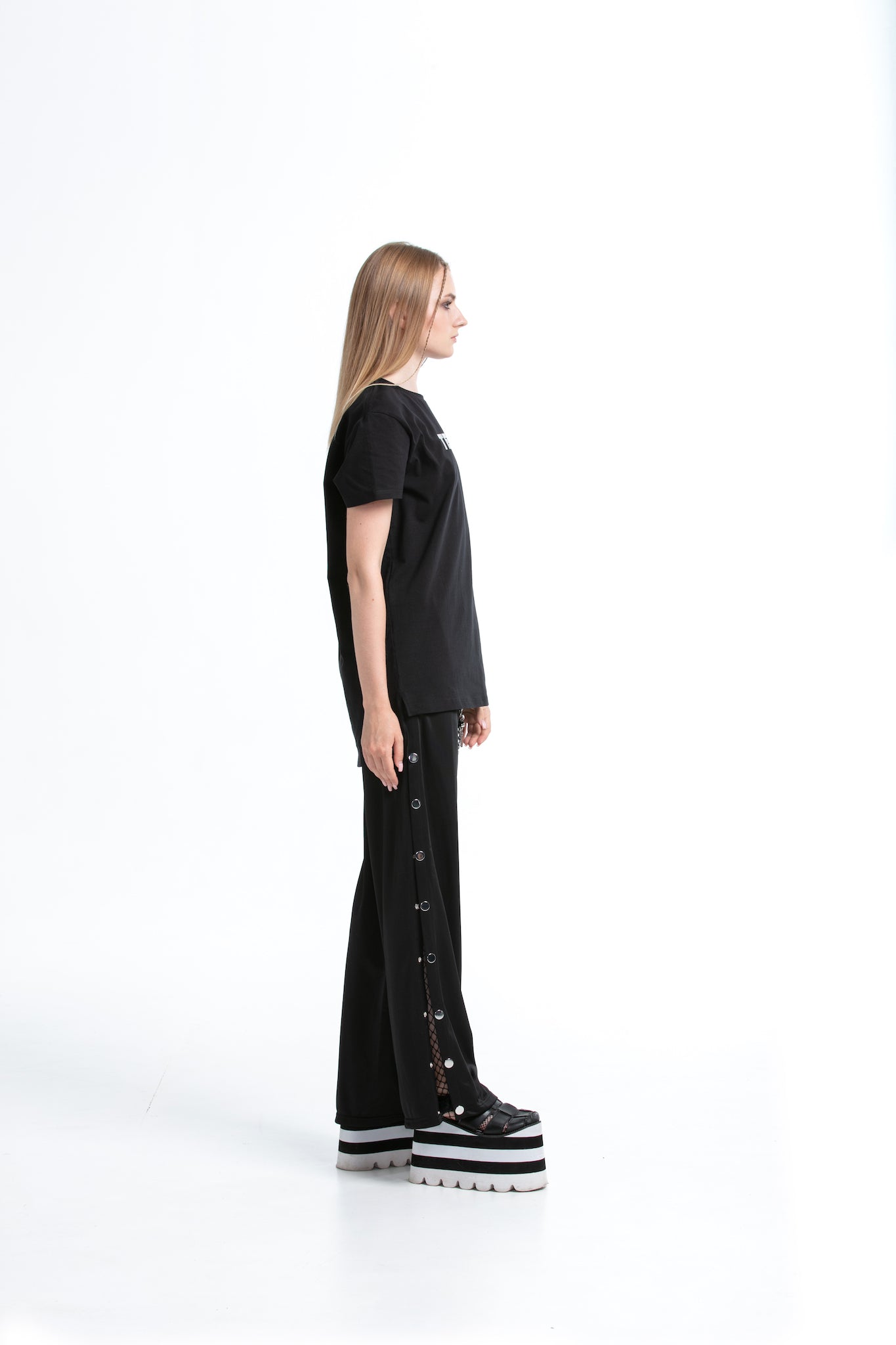 Reflective Techno - regular fit T-shirt with side cuts
