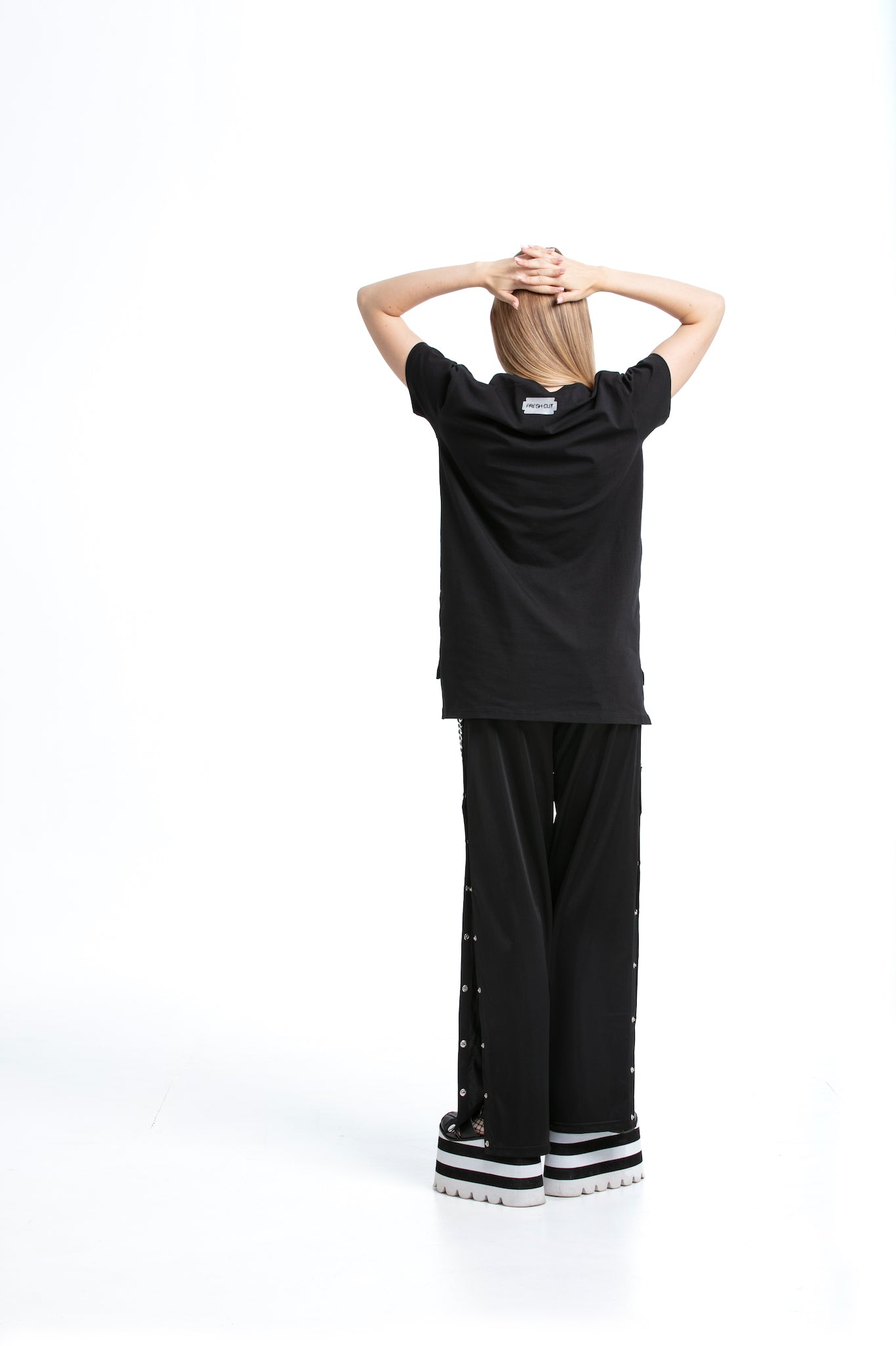 Reflective Techno - regular fit T-shirt with side cuts