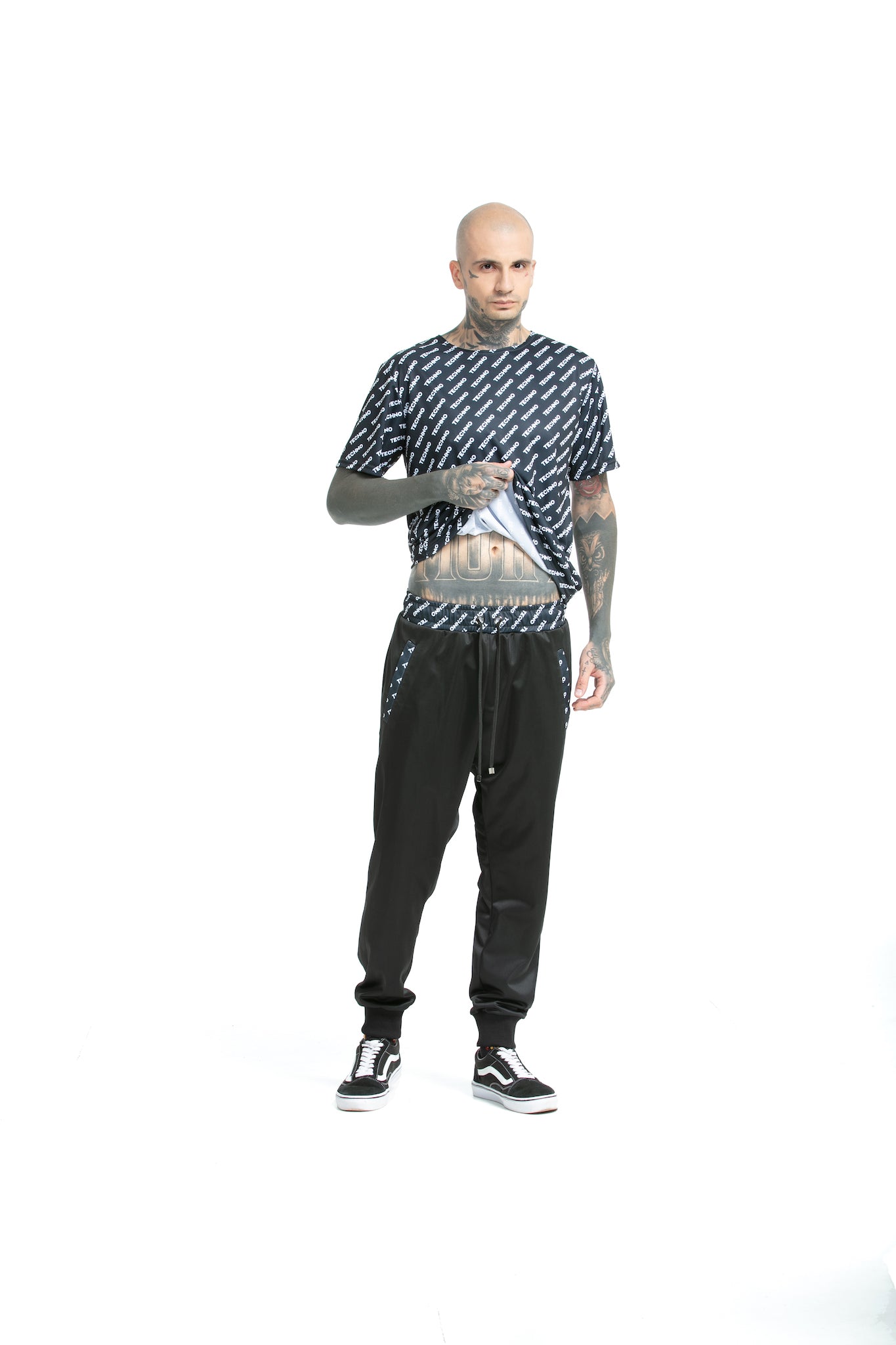 Black Techno - Men Joggers