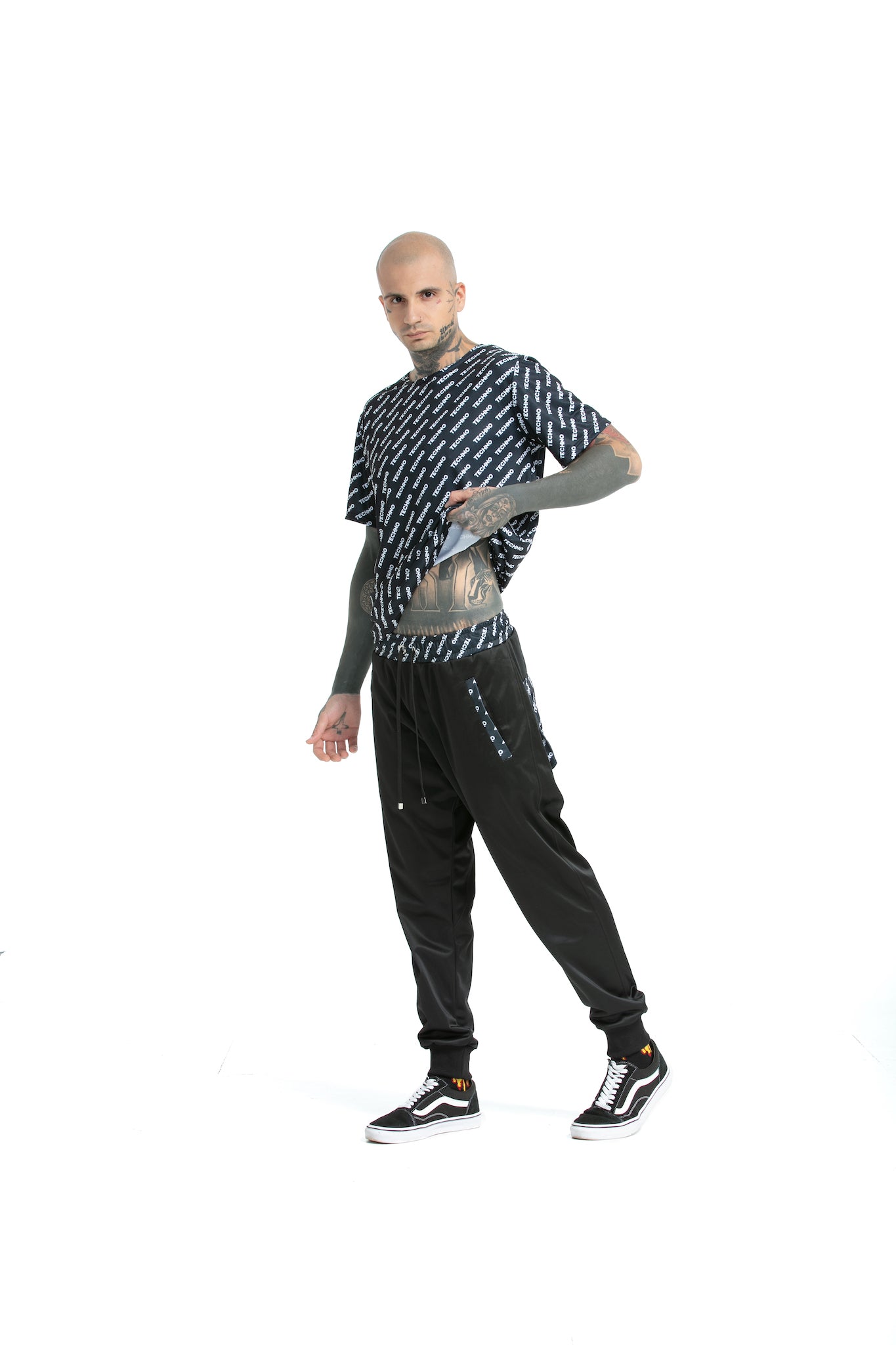 Black Techno - Men Joggers