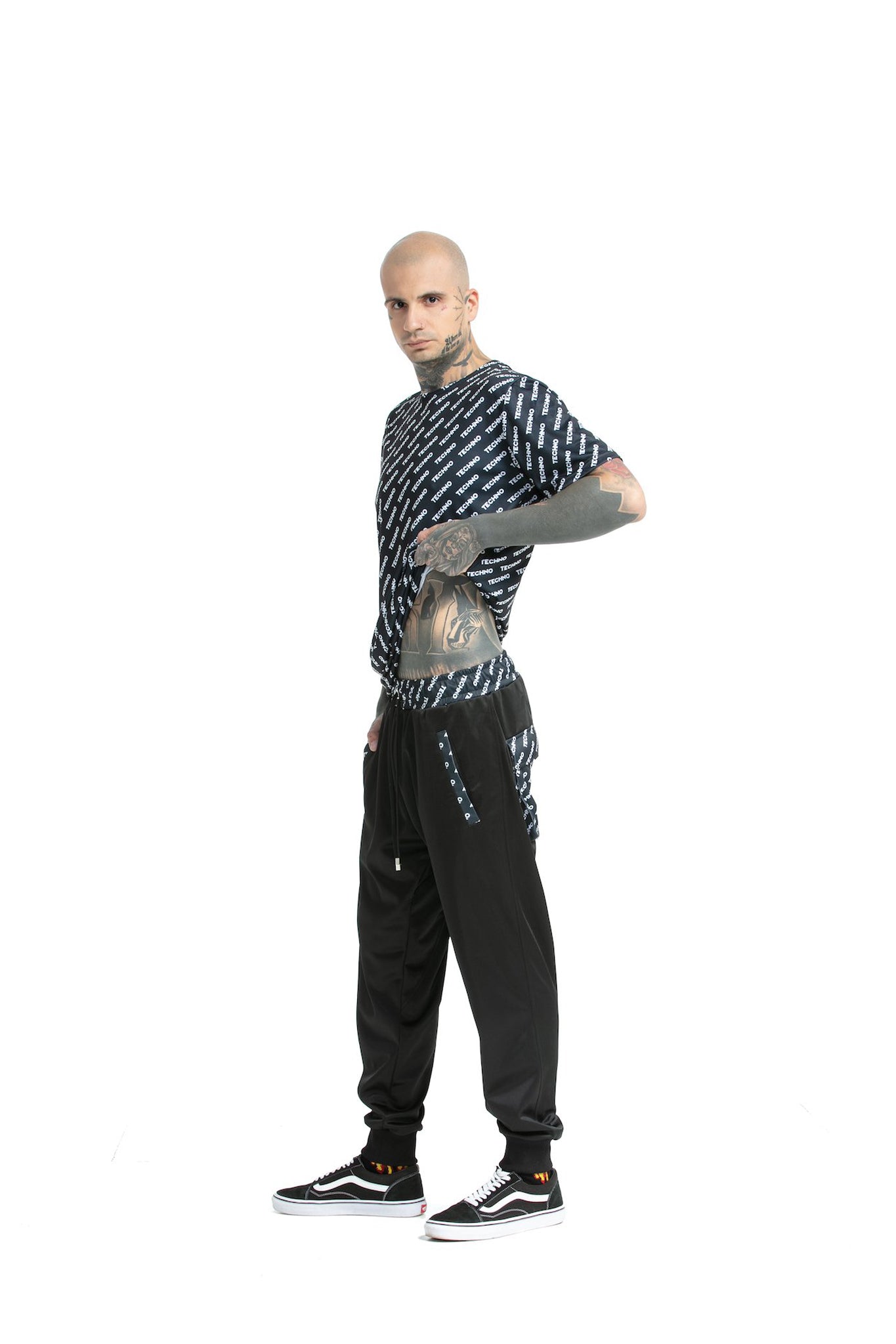 Black Techno - Men Joggers