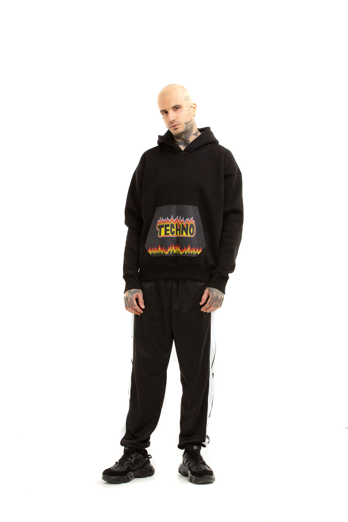 Fire Techno Unisex Regular fit Hoodie