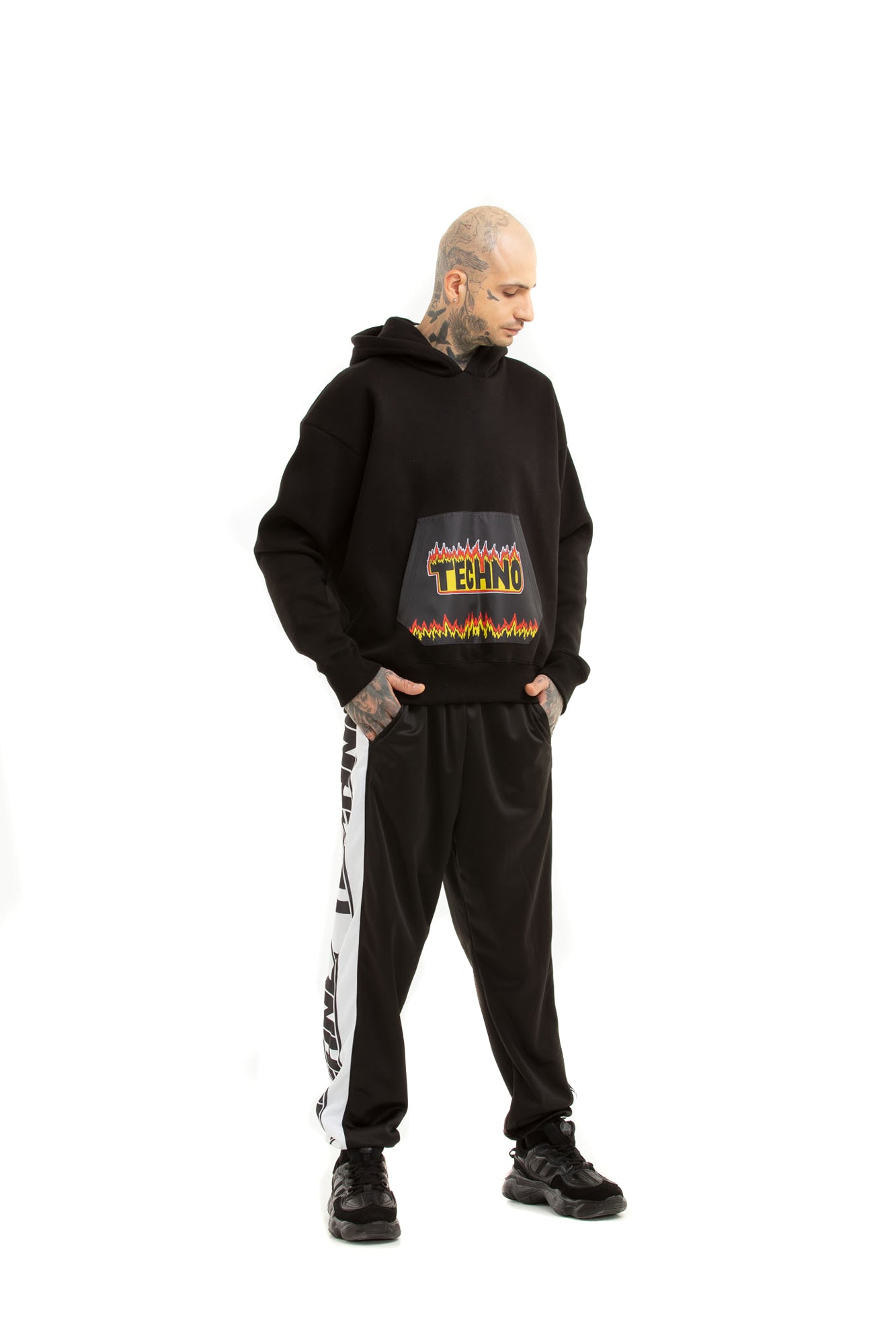 Fire Techno Unisex Regular fit Hoodie