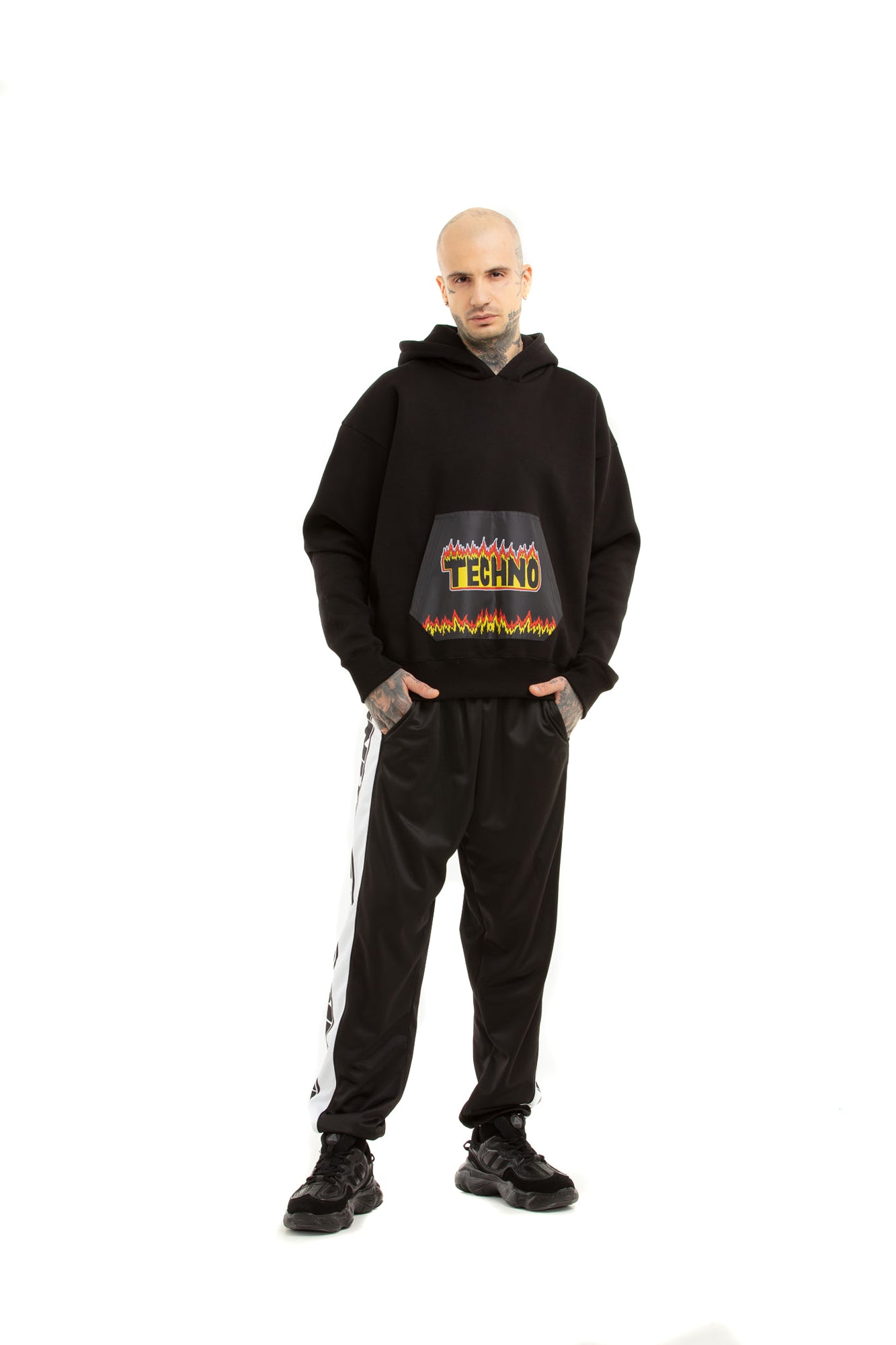 Fire Techno Unisex Regular fit Hoodie
