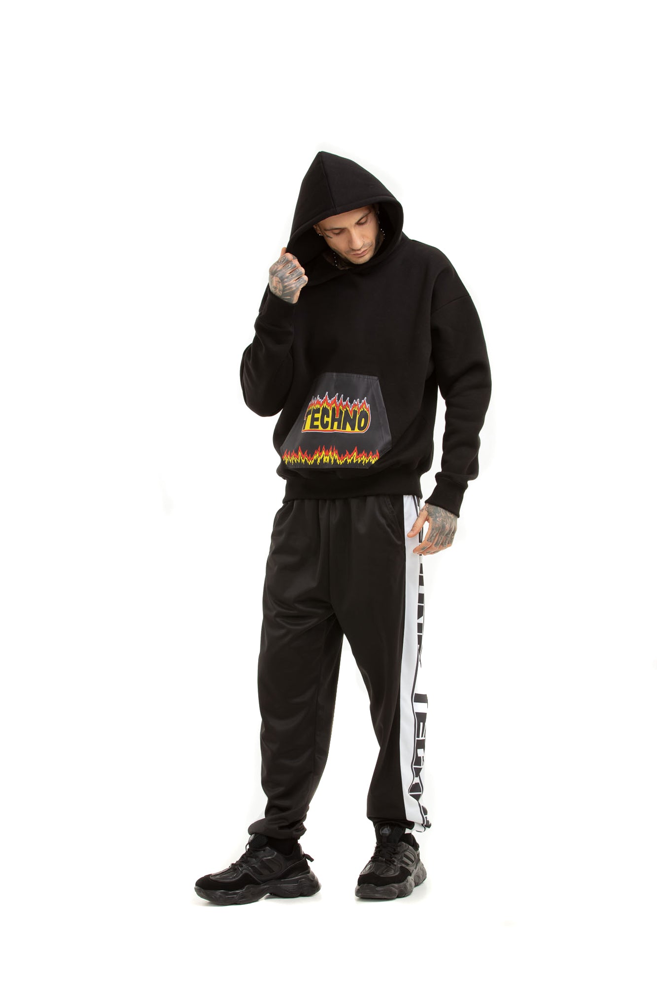 Fire Techno Unisex Regular fit Hoodie