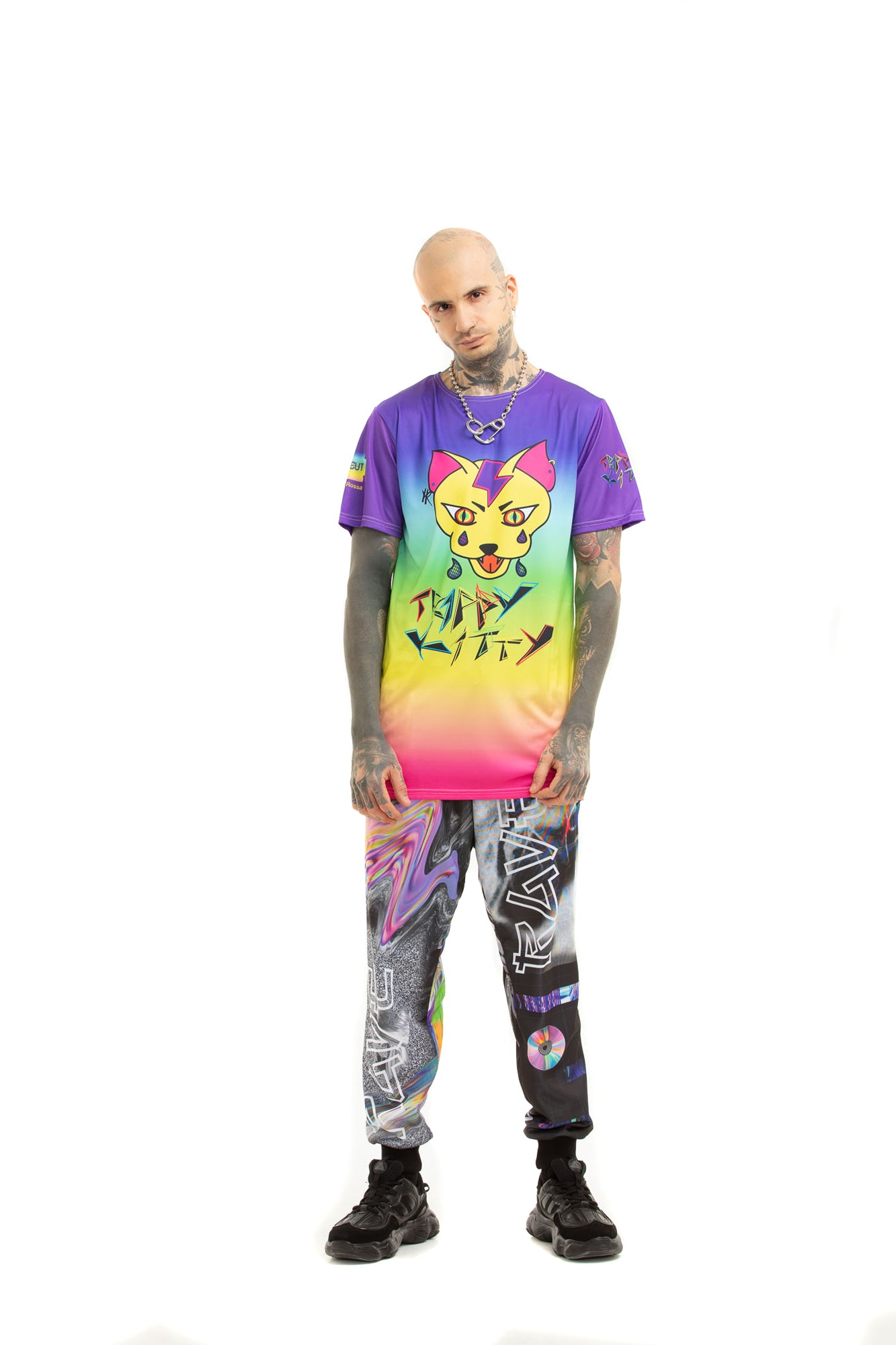 Trippy Kitty - oversized T-shirt