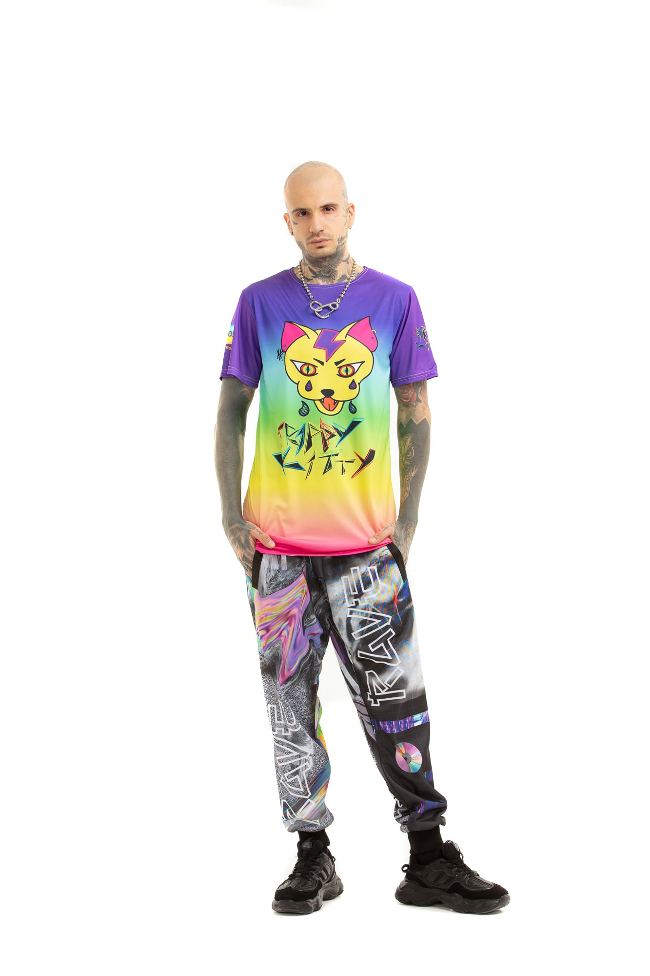 Trippy Kitty - oversized T-shirt