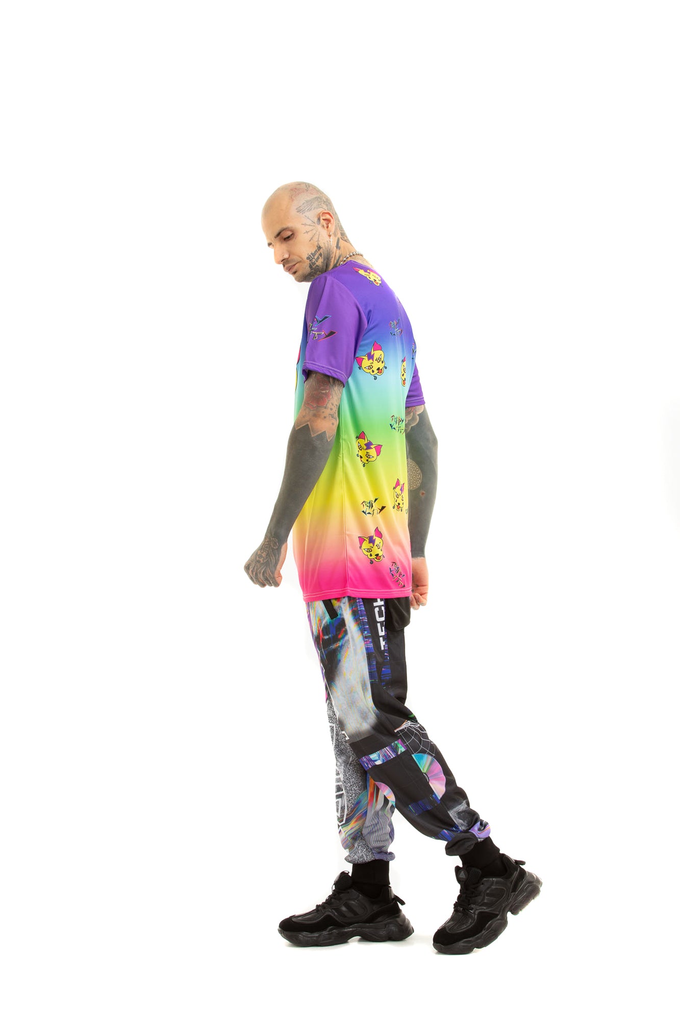 Trippy Kitty - oversized T-shirt