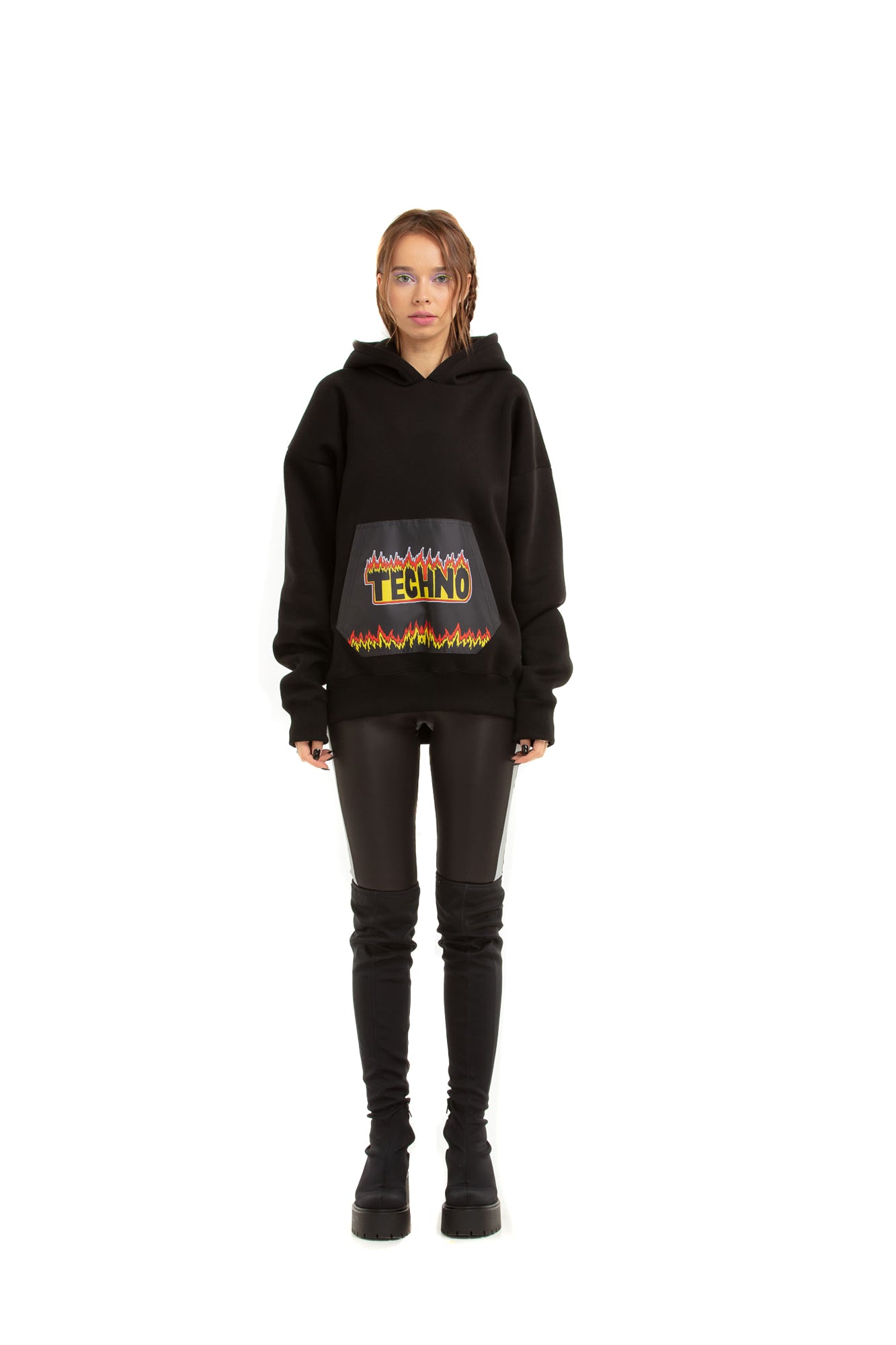 Fire Techno Unisex Regular fit Hoodie