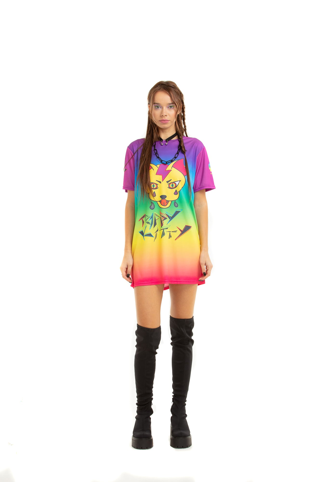 Trippy Kitty - oversized T-shirt