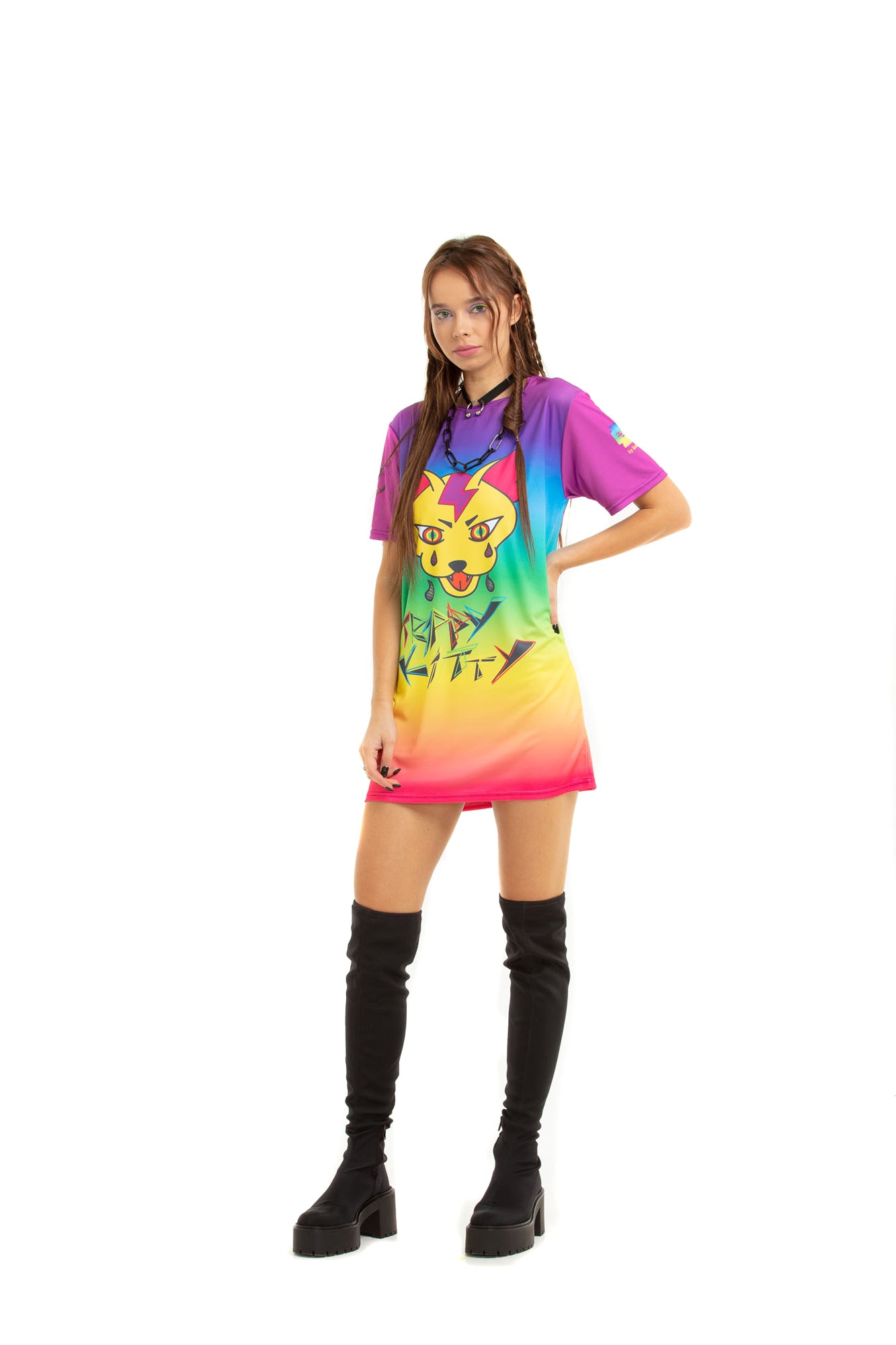 Trippy Kitty - oversized T-shirt