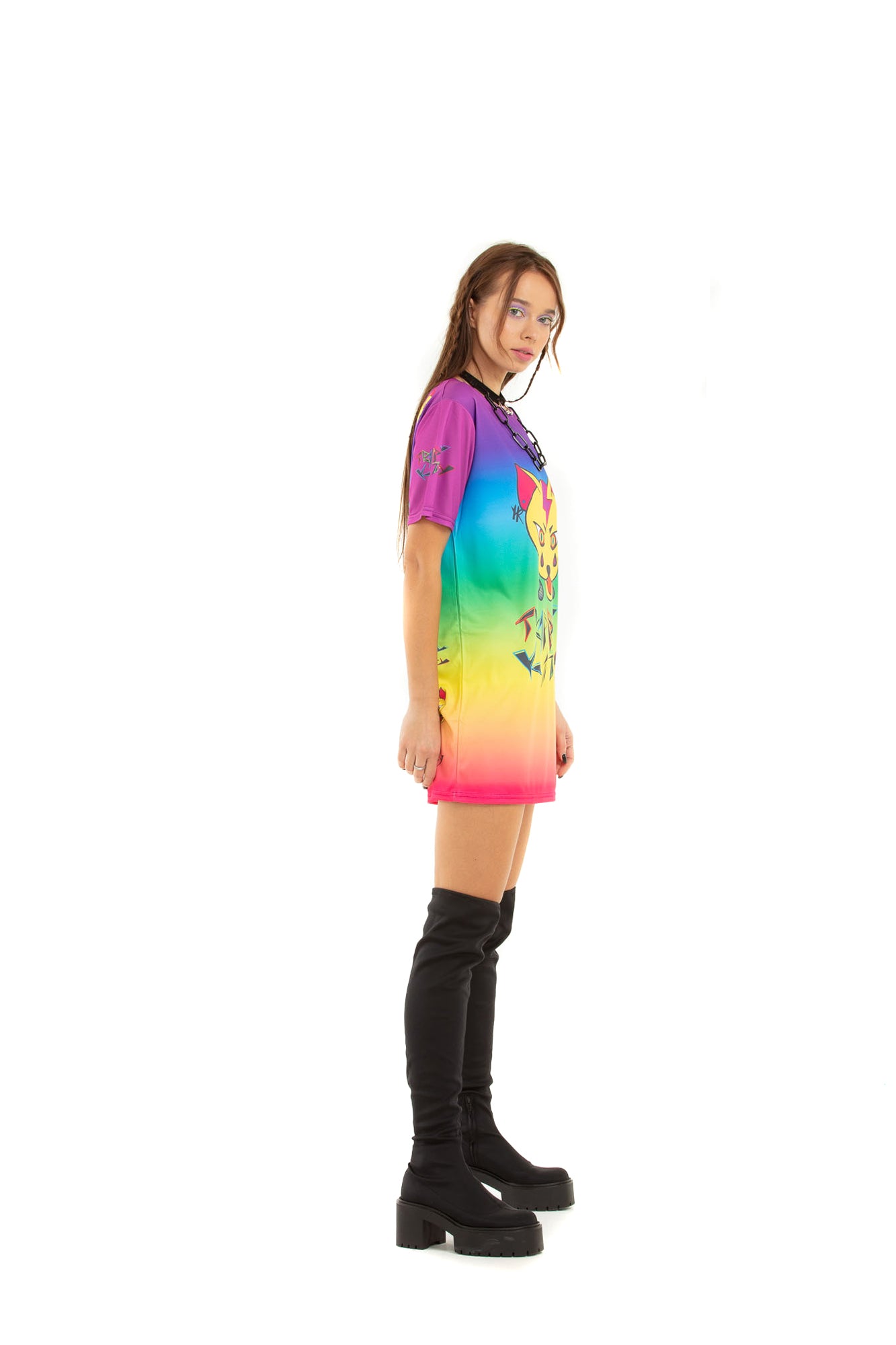 Trippy Kitty - oversized T-shirt