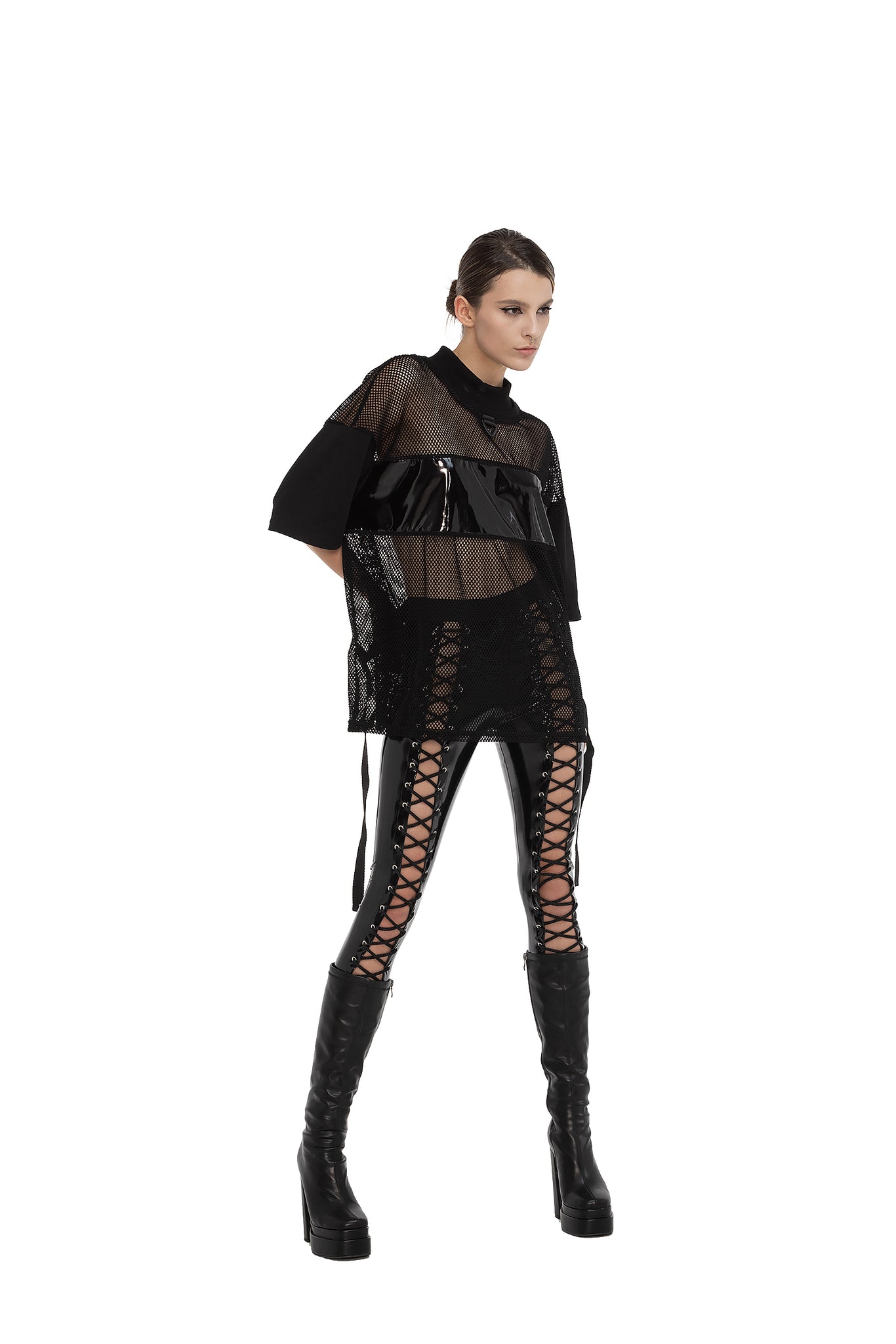 Unisex Mesh T-Shirt with PVC details