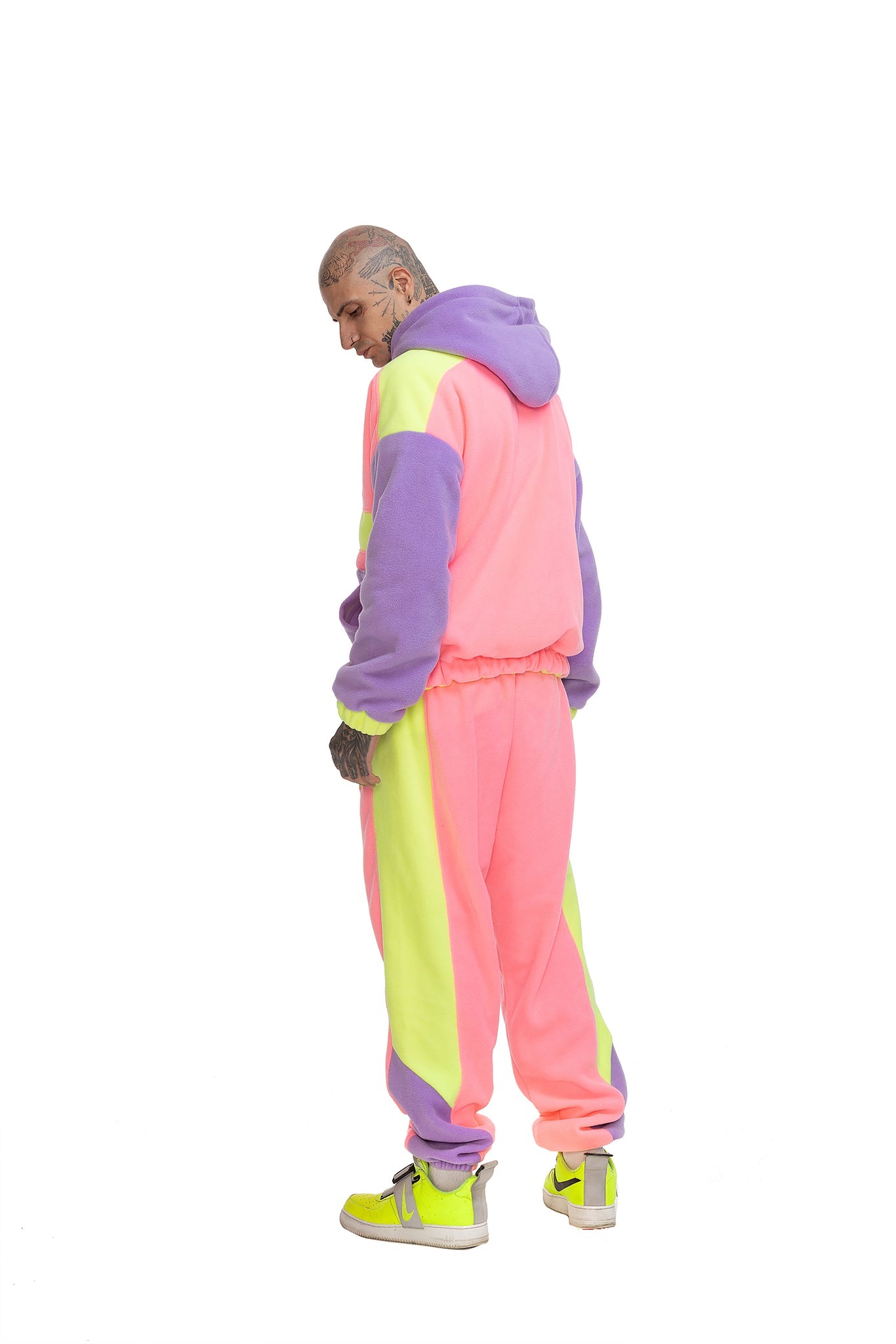 Fleece Color block trousers unisex