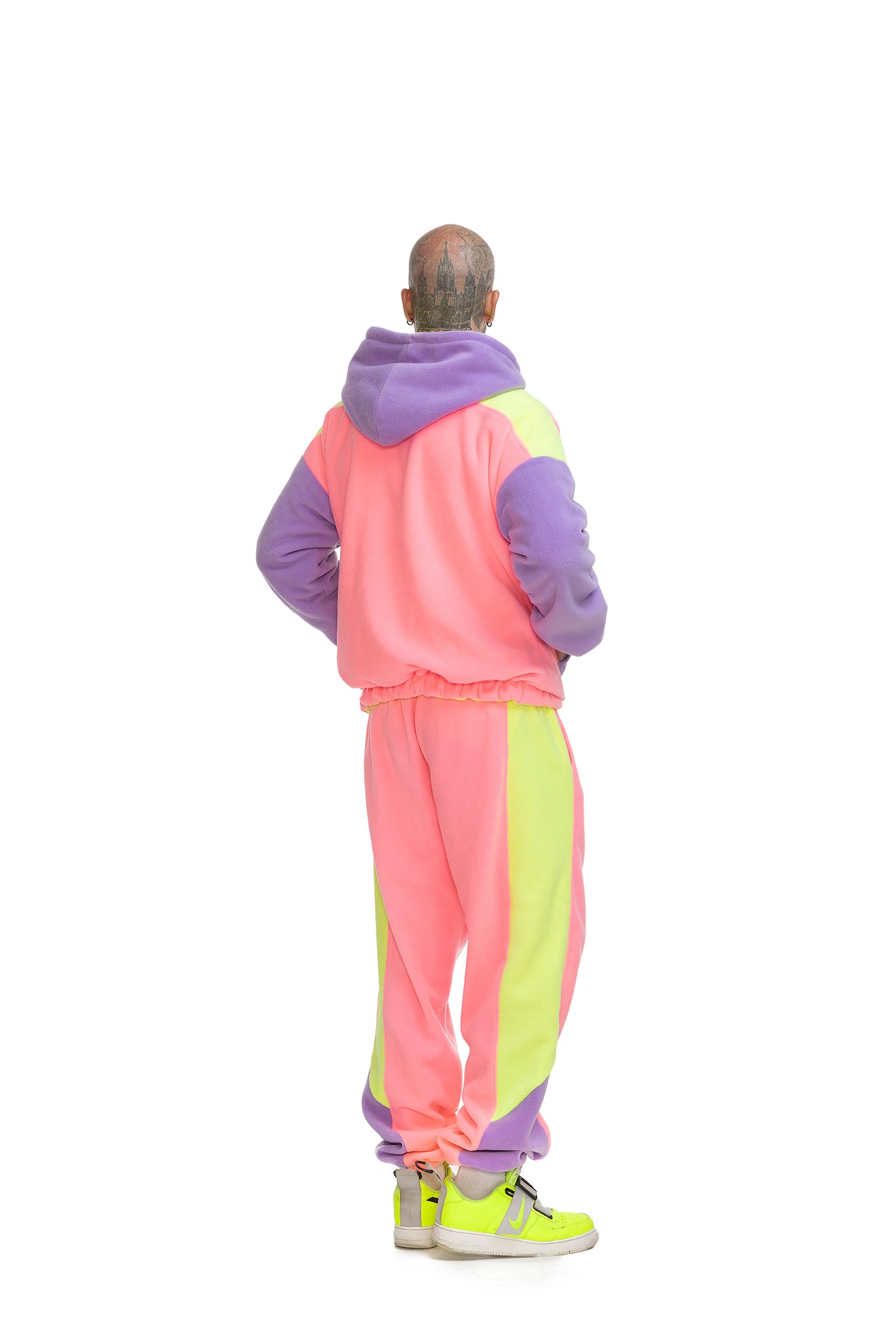 Fleece Color block trousers unisex