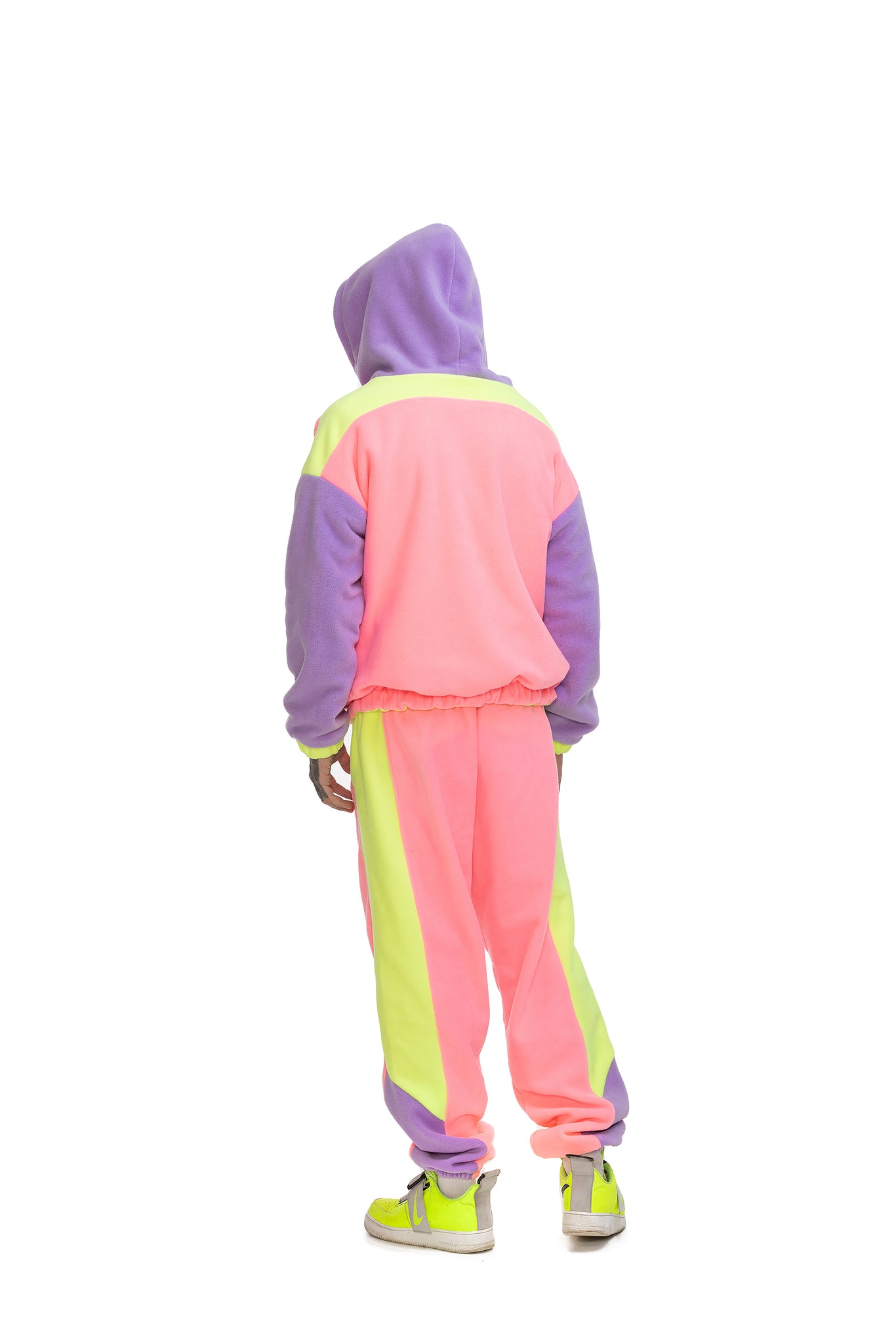 Fleece Color block trousers unisex