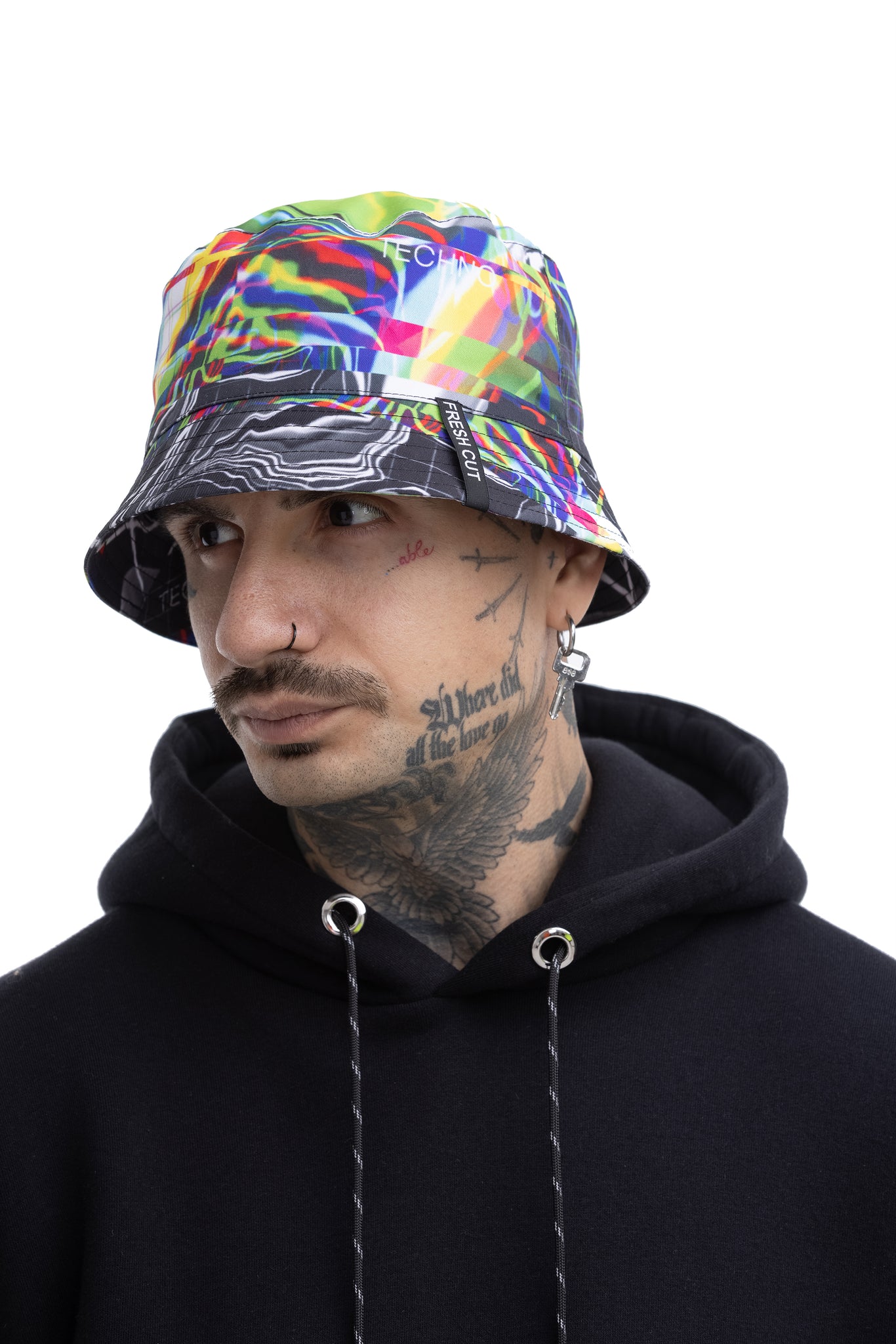 Distorted Techno Bucket hat