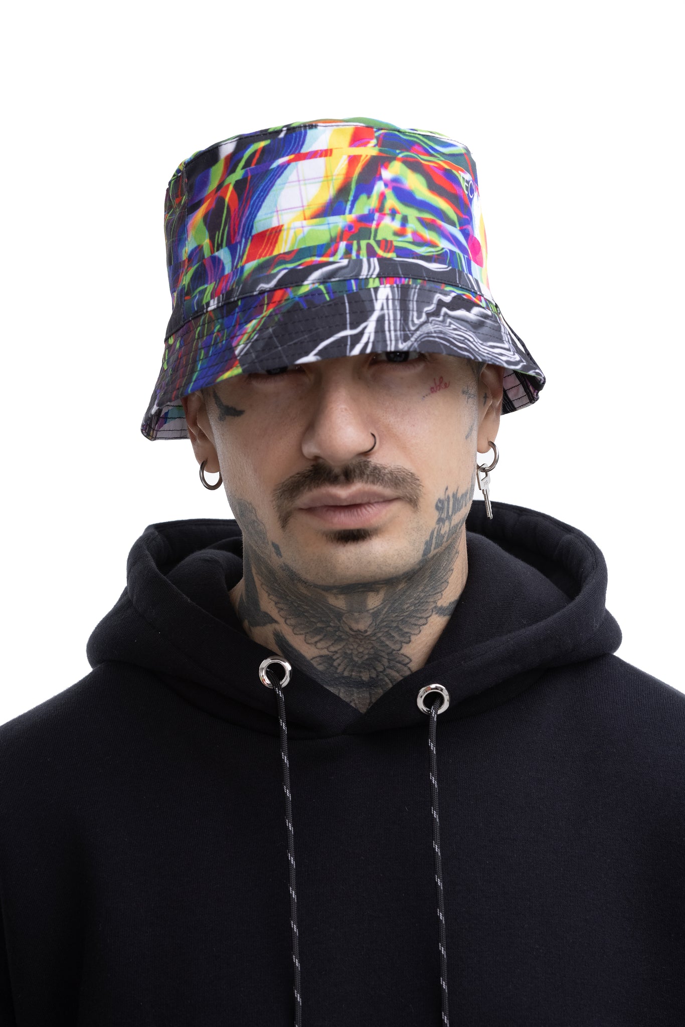 Distorted Techno Bucket hat