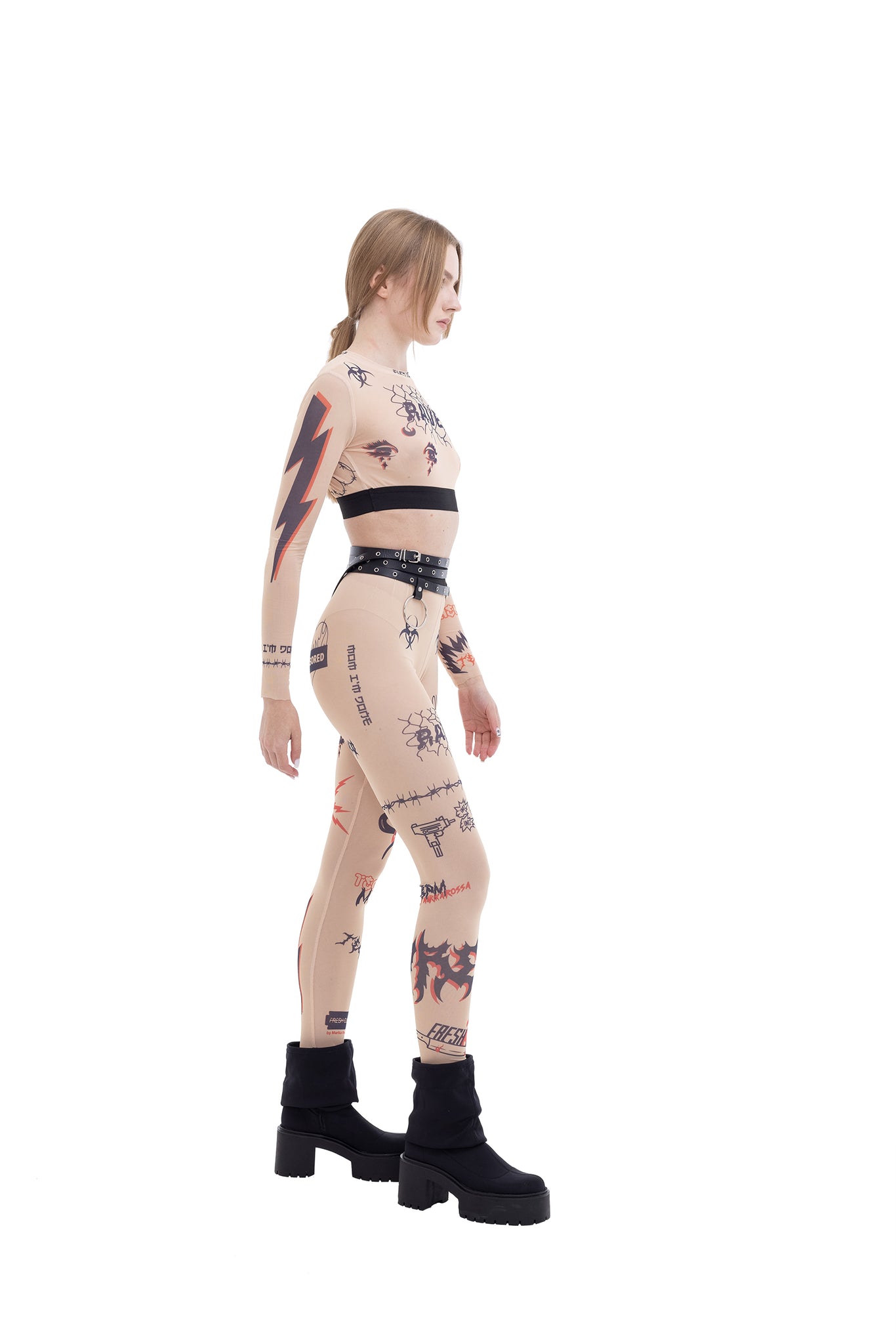 Inked Mesh leggings