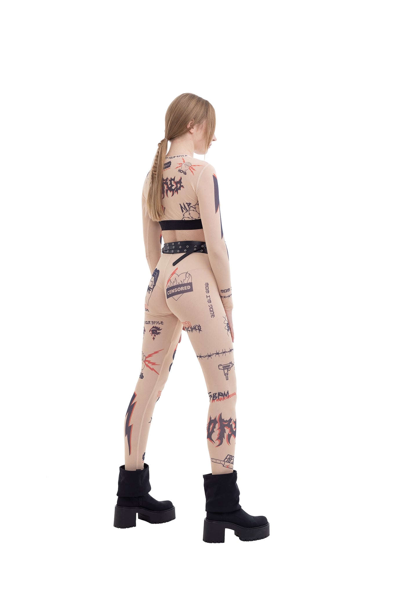 Inked Mesh leggings