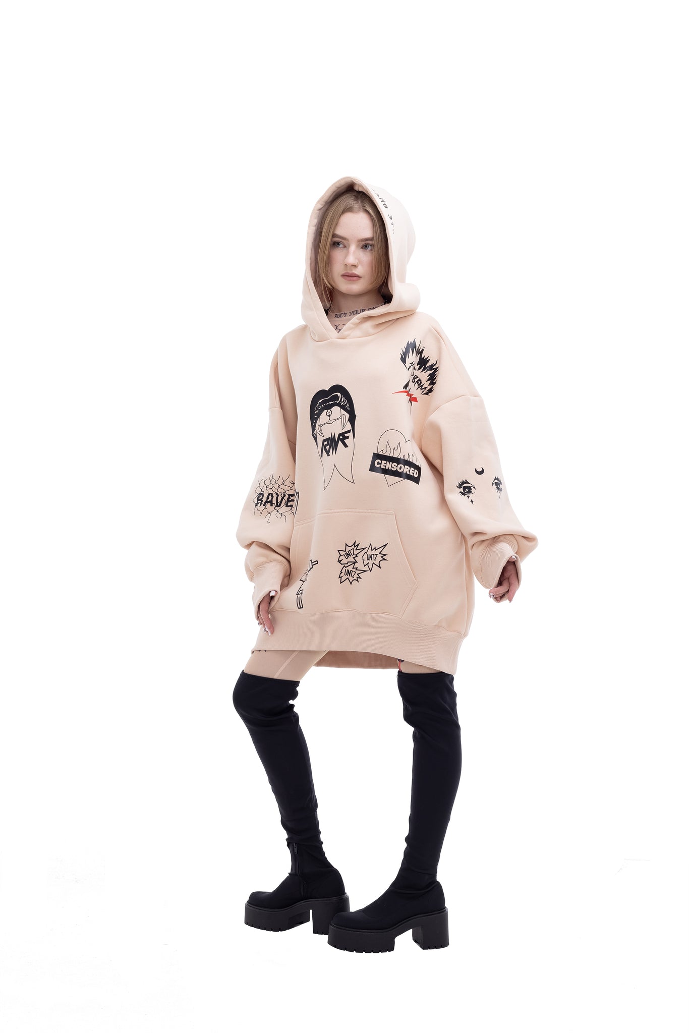 Inked Super Oversized Hoodie