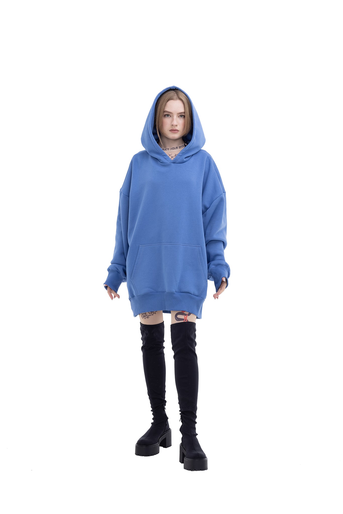 Deep Blue Super Oversized Unisex Hoodie