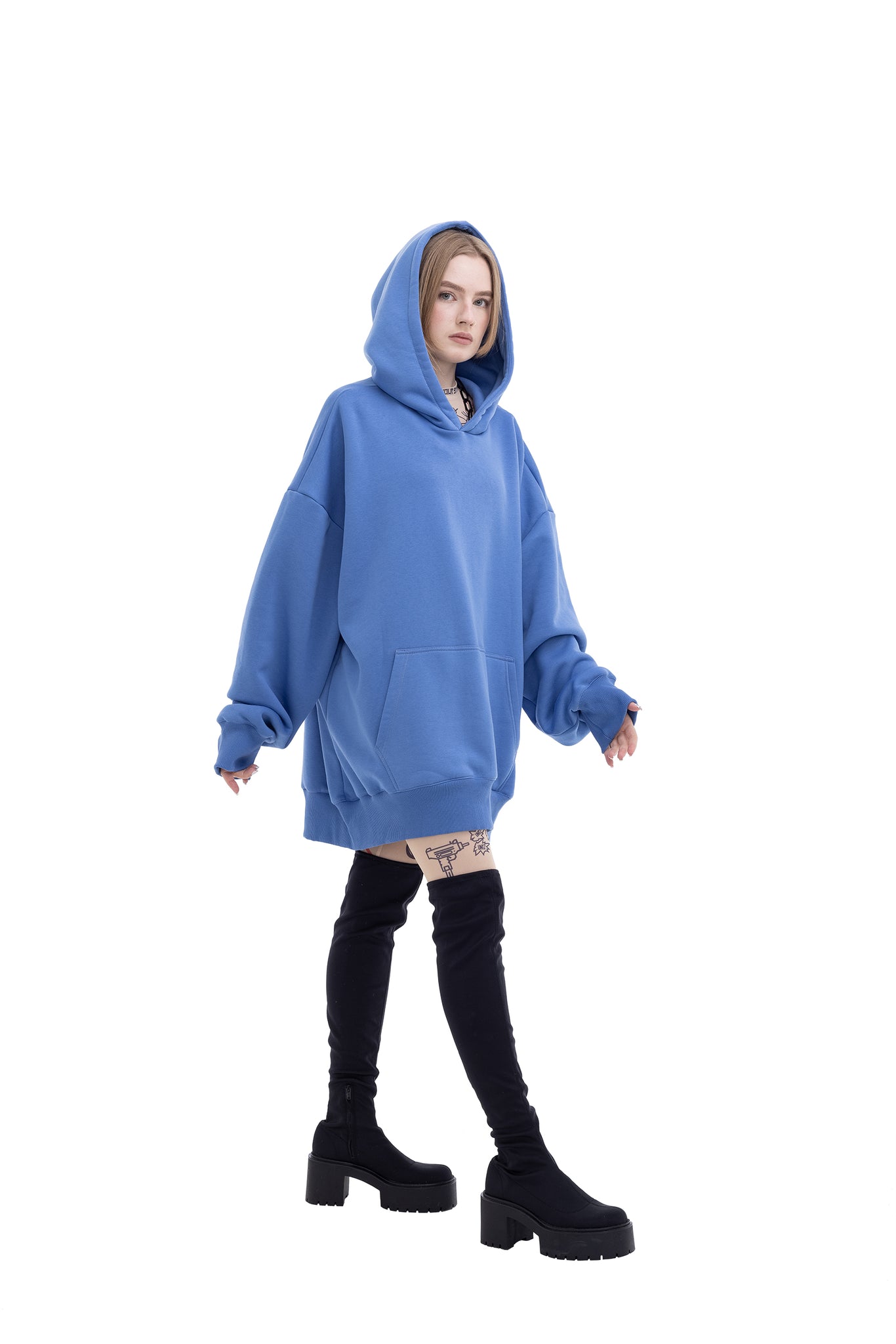 Deep Blue Super Oversized Unisex Hoodie