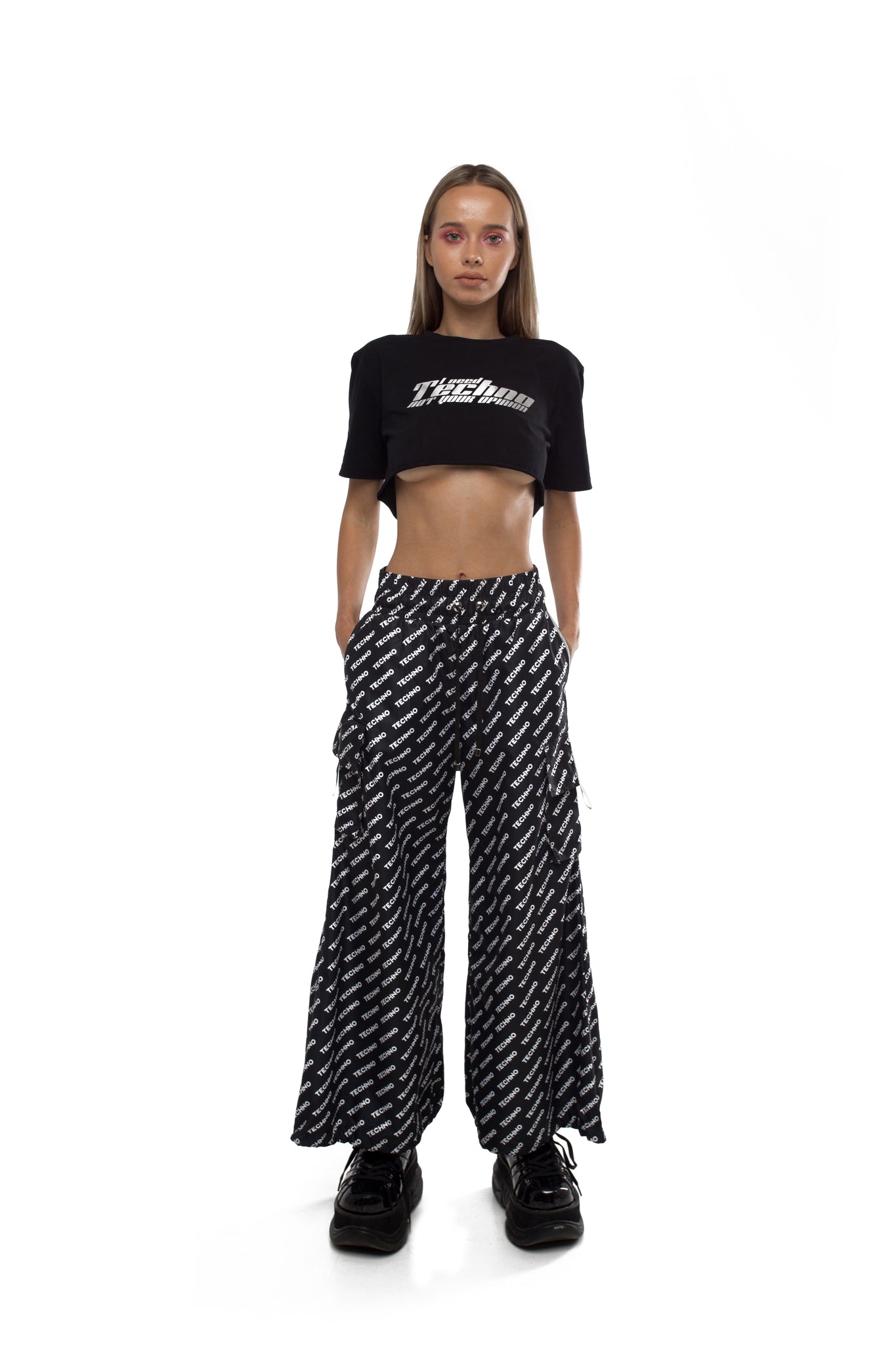 Need For Techno Reflective Cropped Top