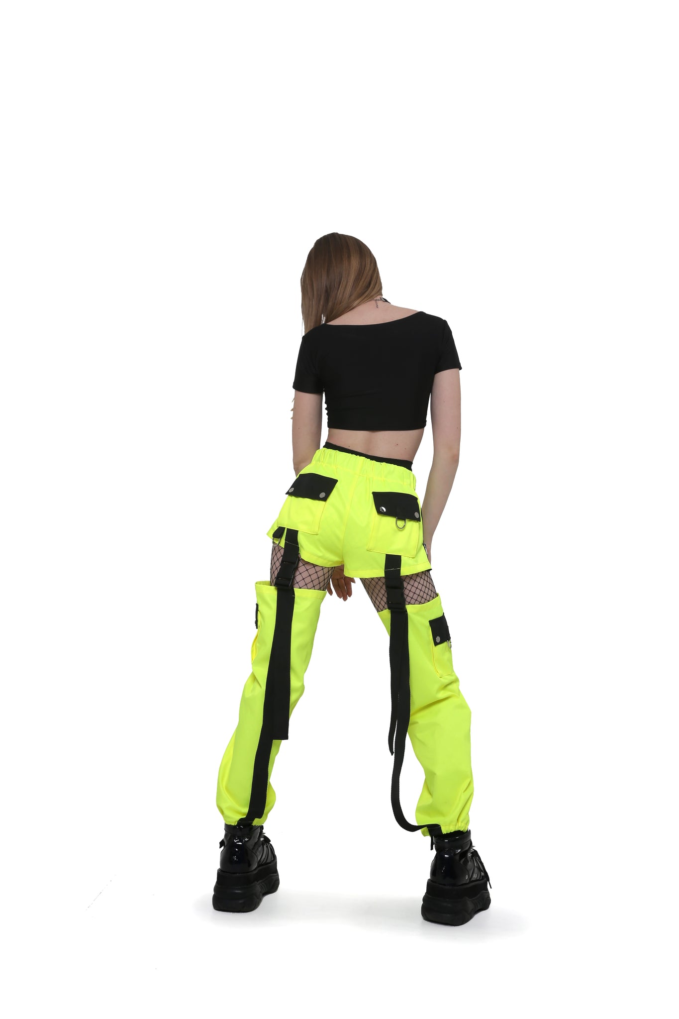 2-way cargo pants. [Neon Lemon]