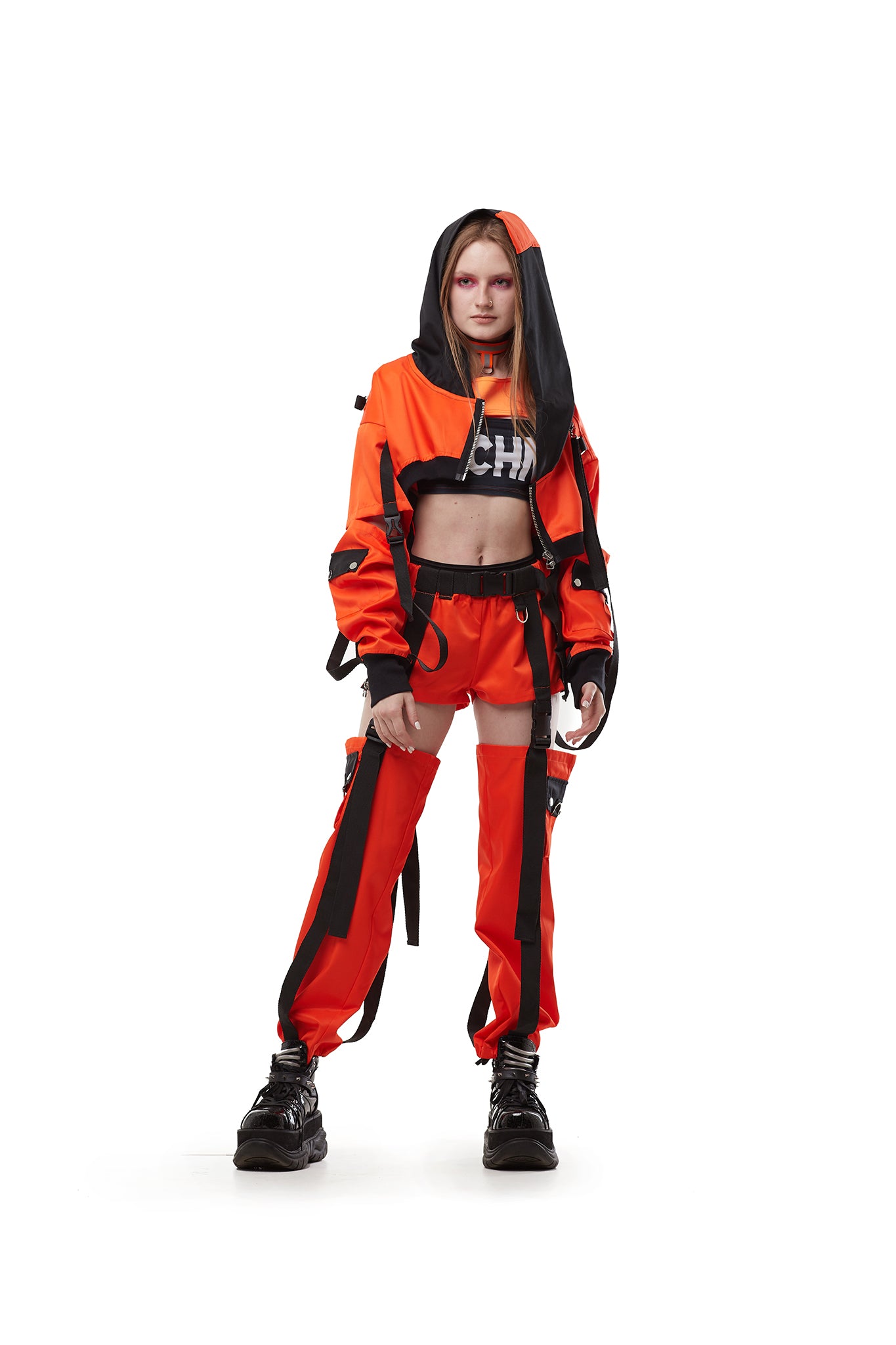 Hooded shrug in Orange