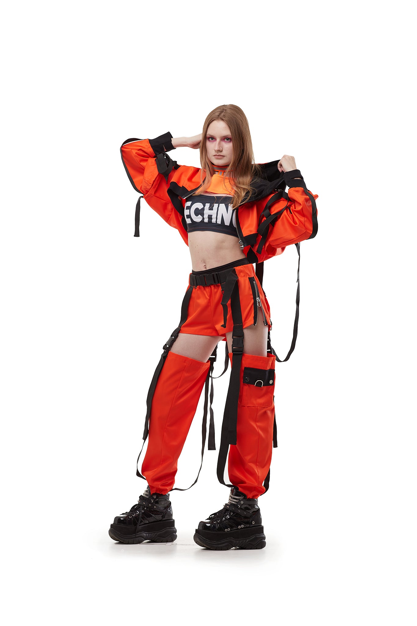Hooded shrug in Orange