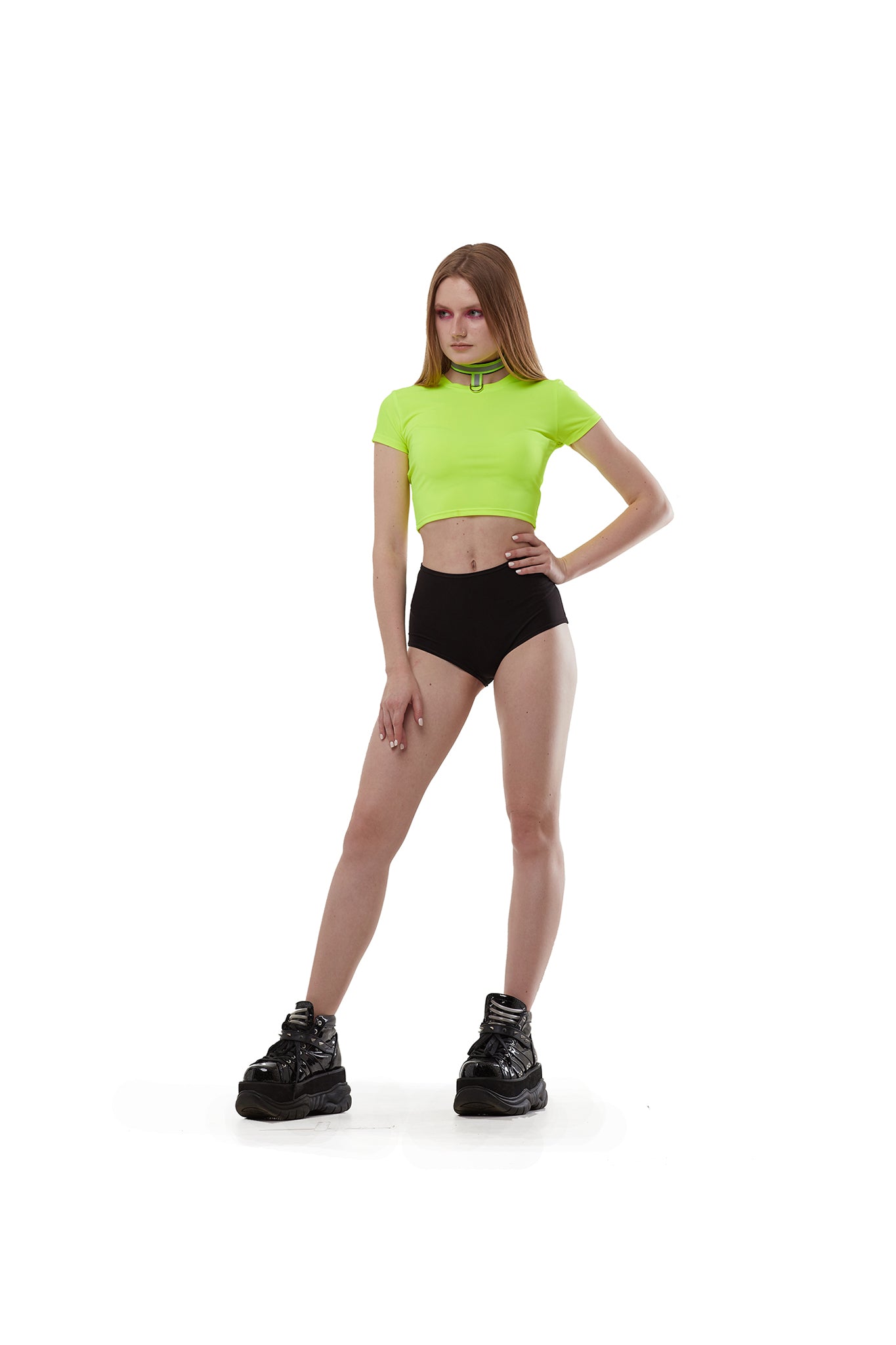 Choker. Black, Orange, Neon Lemon, Yellow with reflective straps